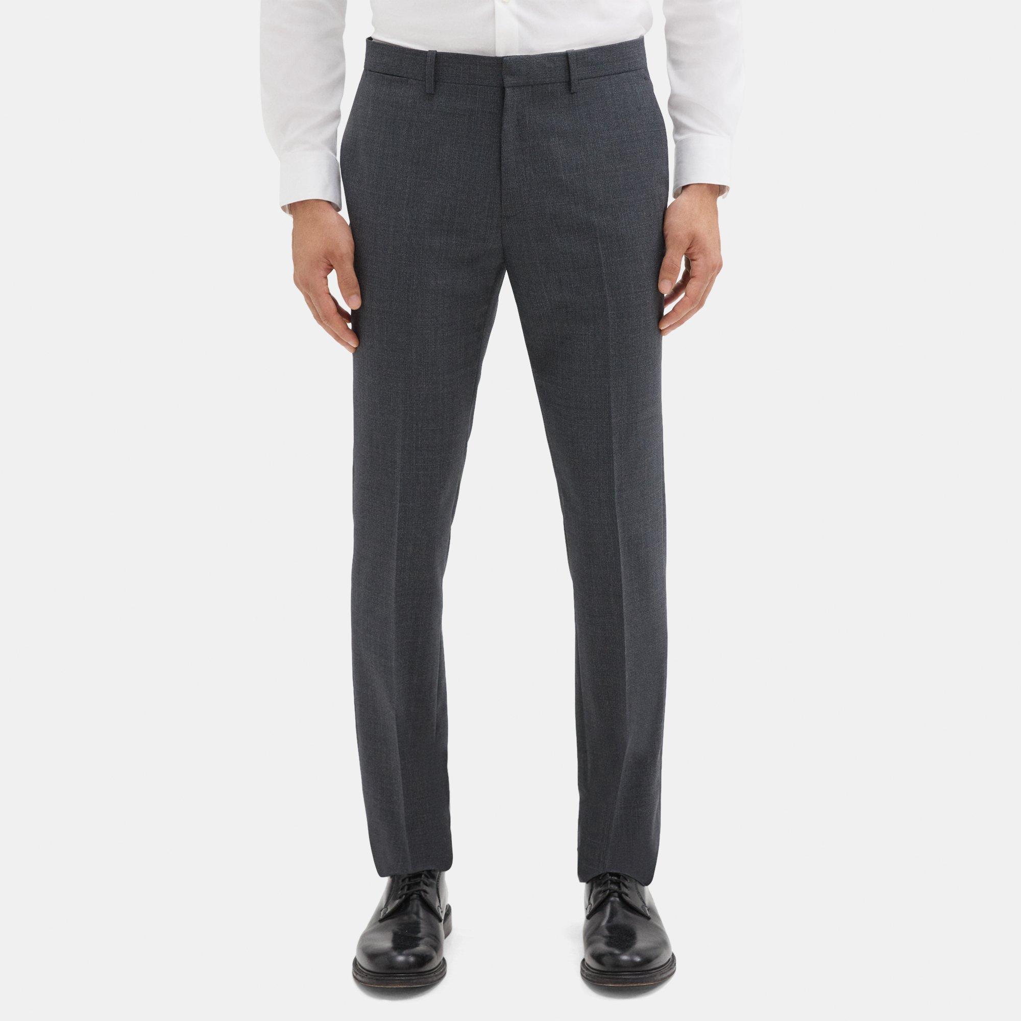 Theory Slim-Fit Suit Pant in Checked Wool-Blend
