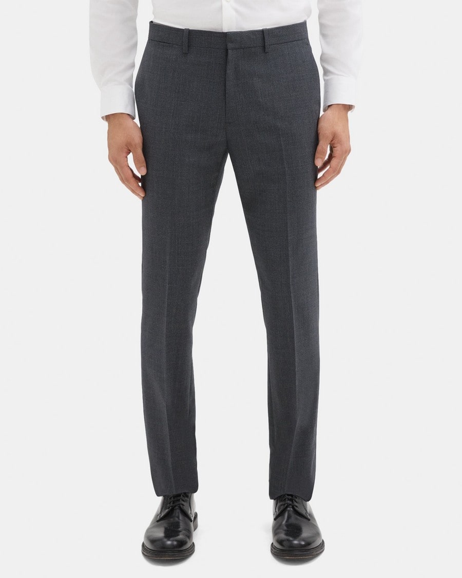 Checked Wool-Blend Slim-Fit Suit Pant | Theory Outlet