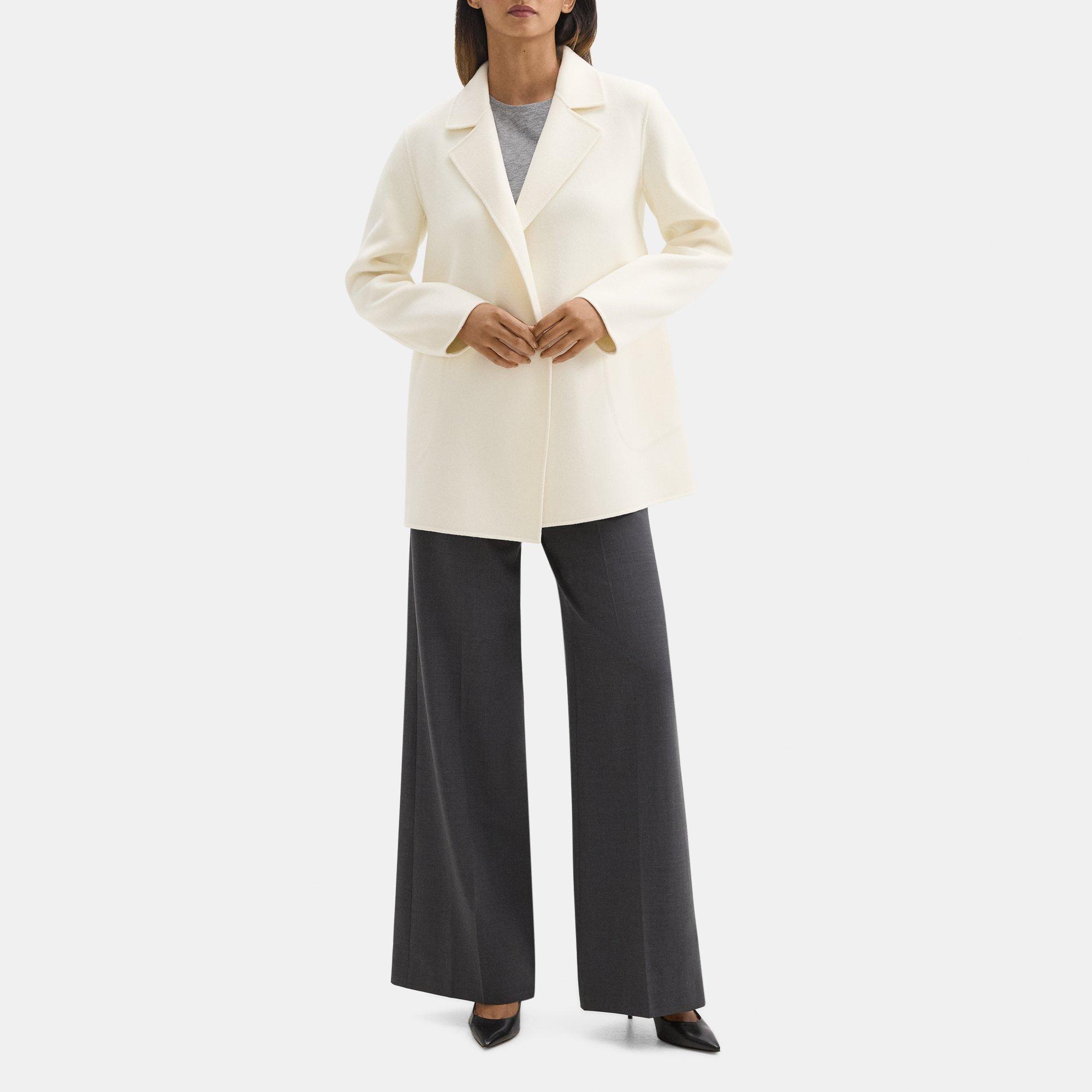 Ivory cashmere clearance coat