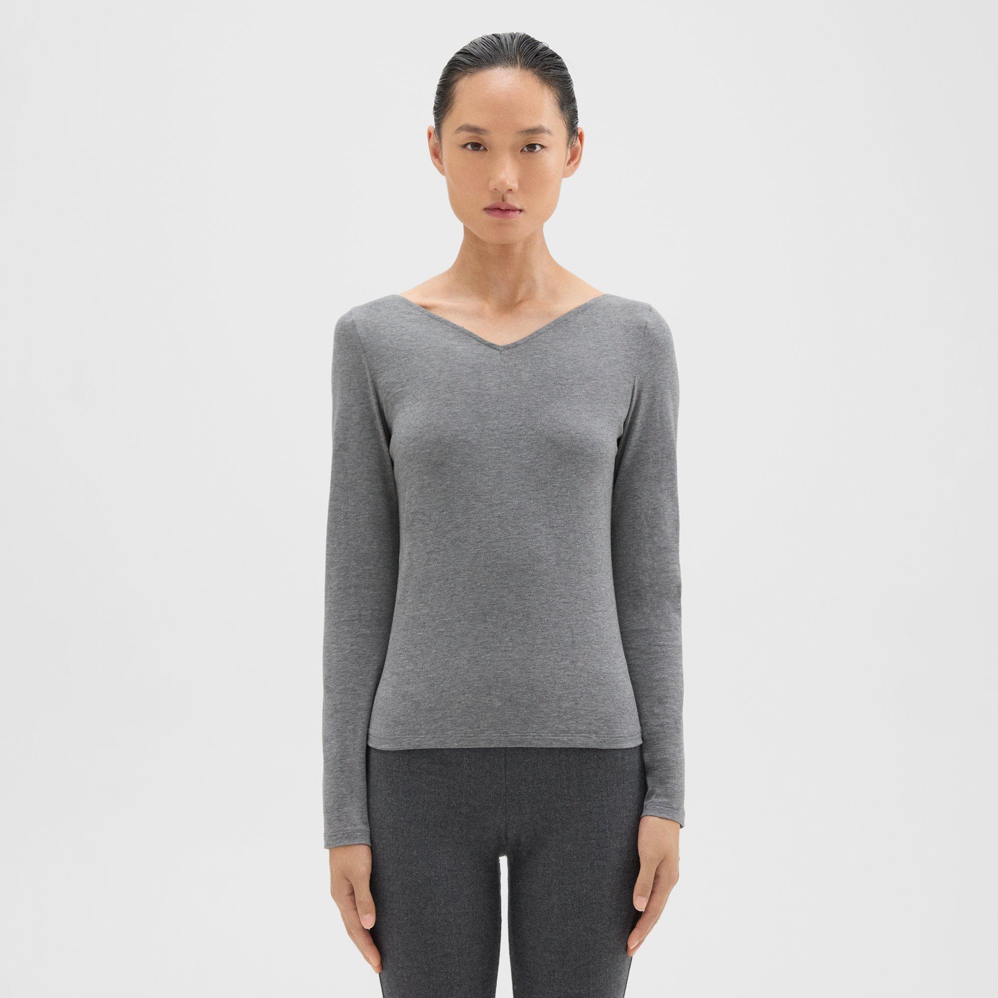 Tiny Tee Organic Slub Cotton Birch - Theory Women