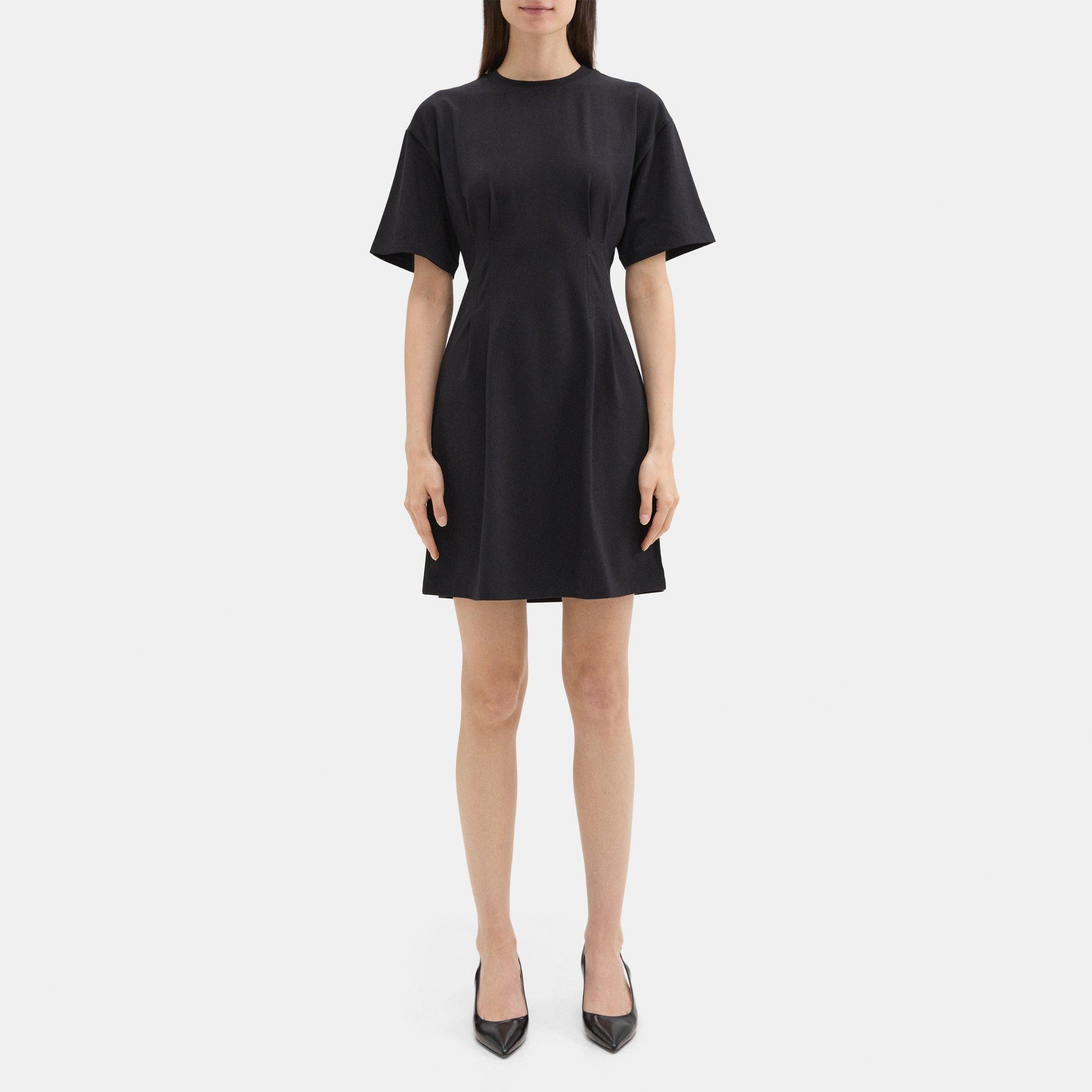 Theory Corset Tee Dress in Stretch Modal Cotton