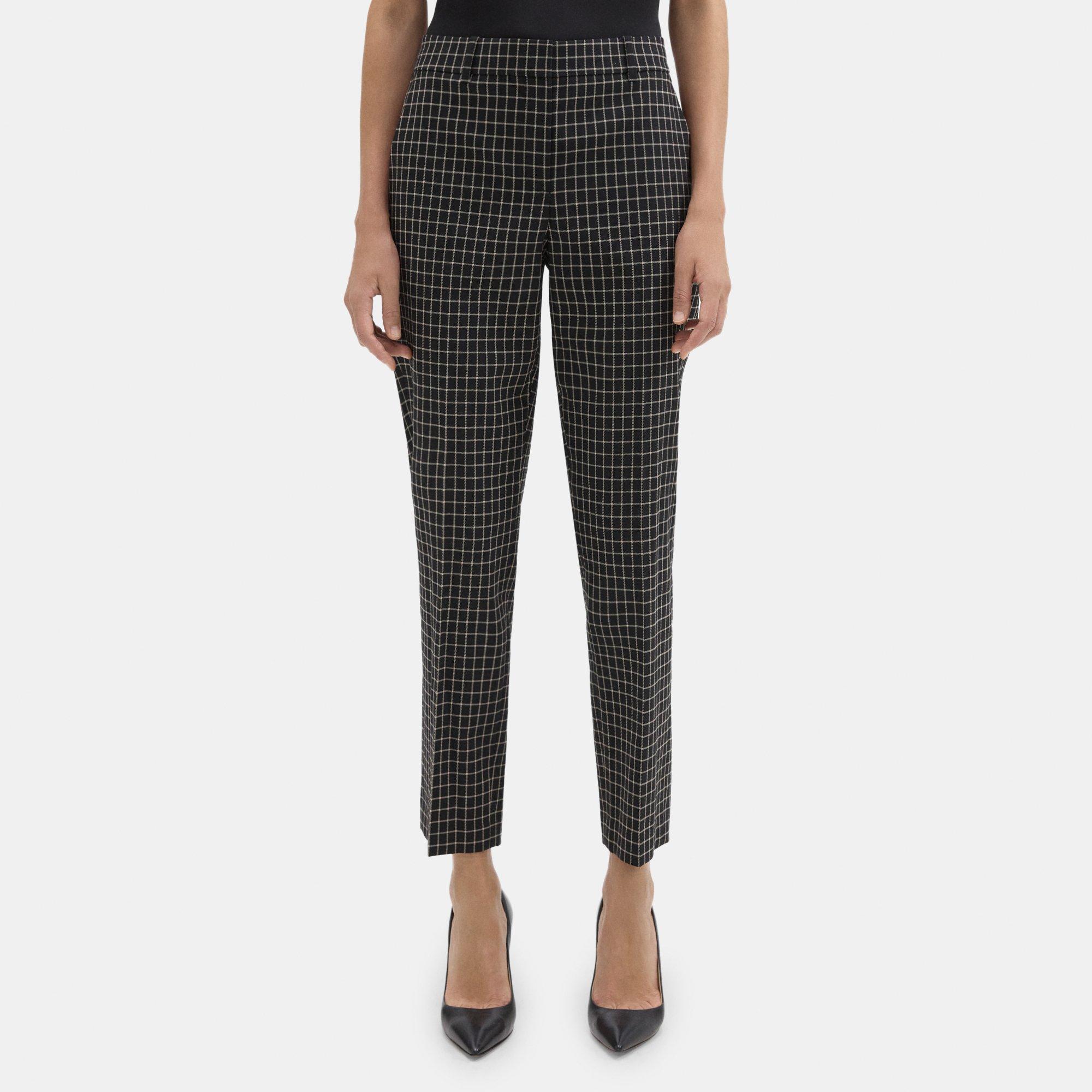 Theory Classic Crop Pant in Stretch Wool Blend