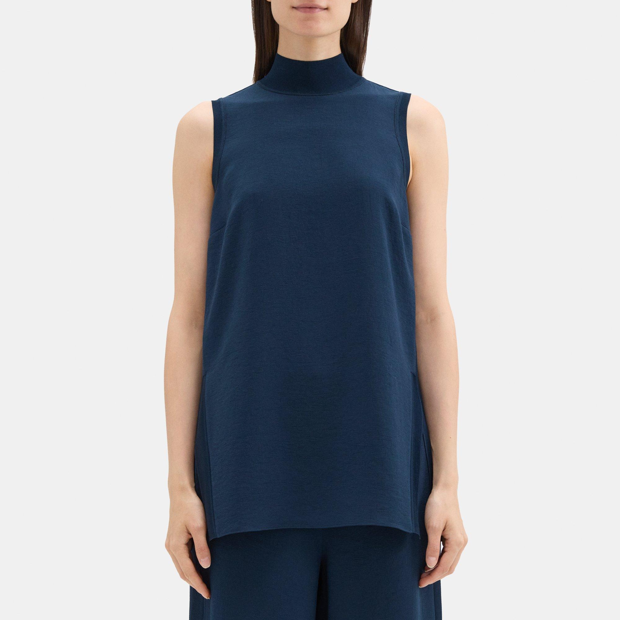 Mock neck hotsell sleeveless tunic