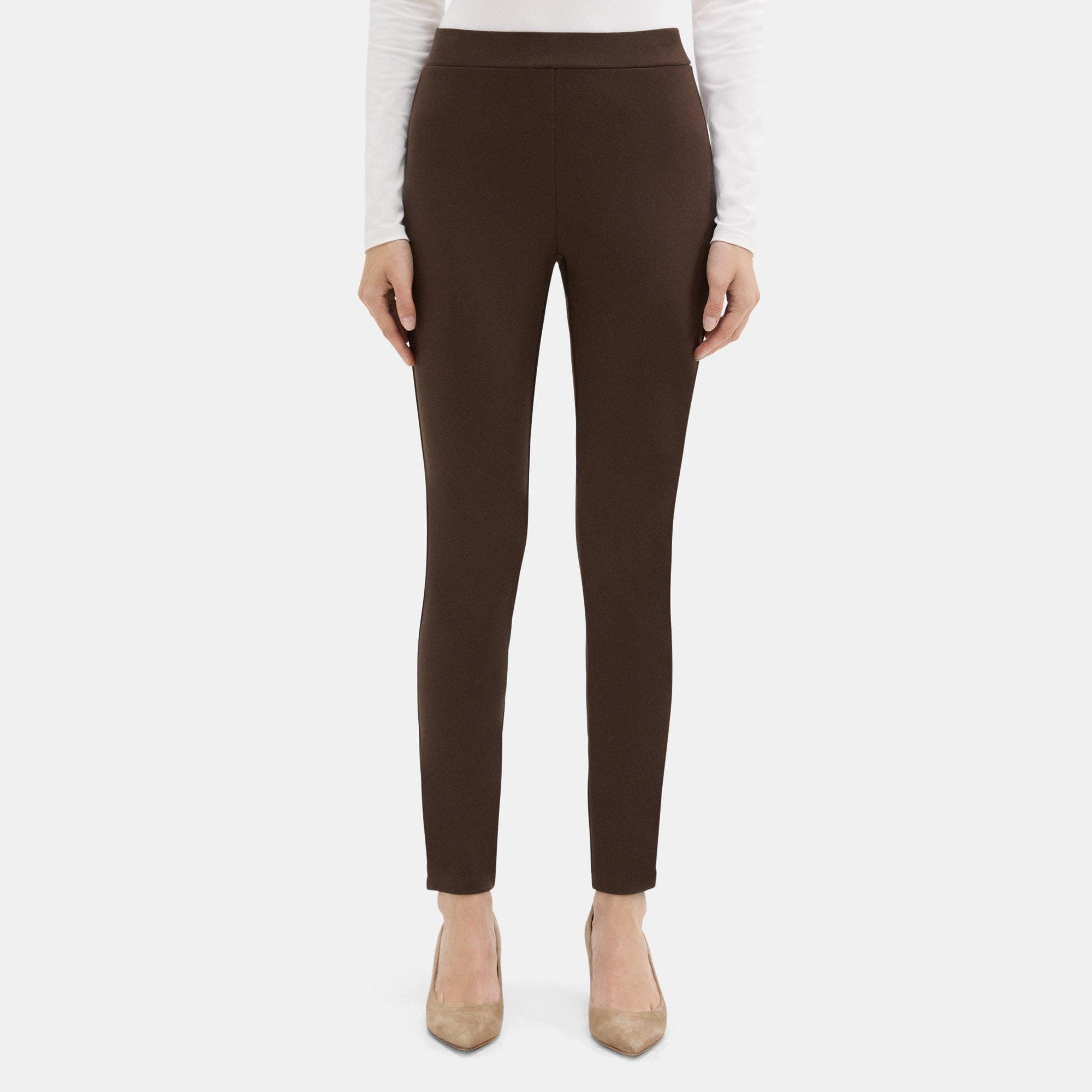 띠어리 Theory Legging in Stretch Knit Ponte,ESPRESSO