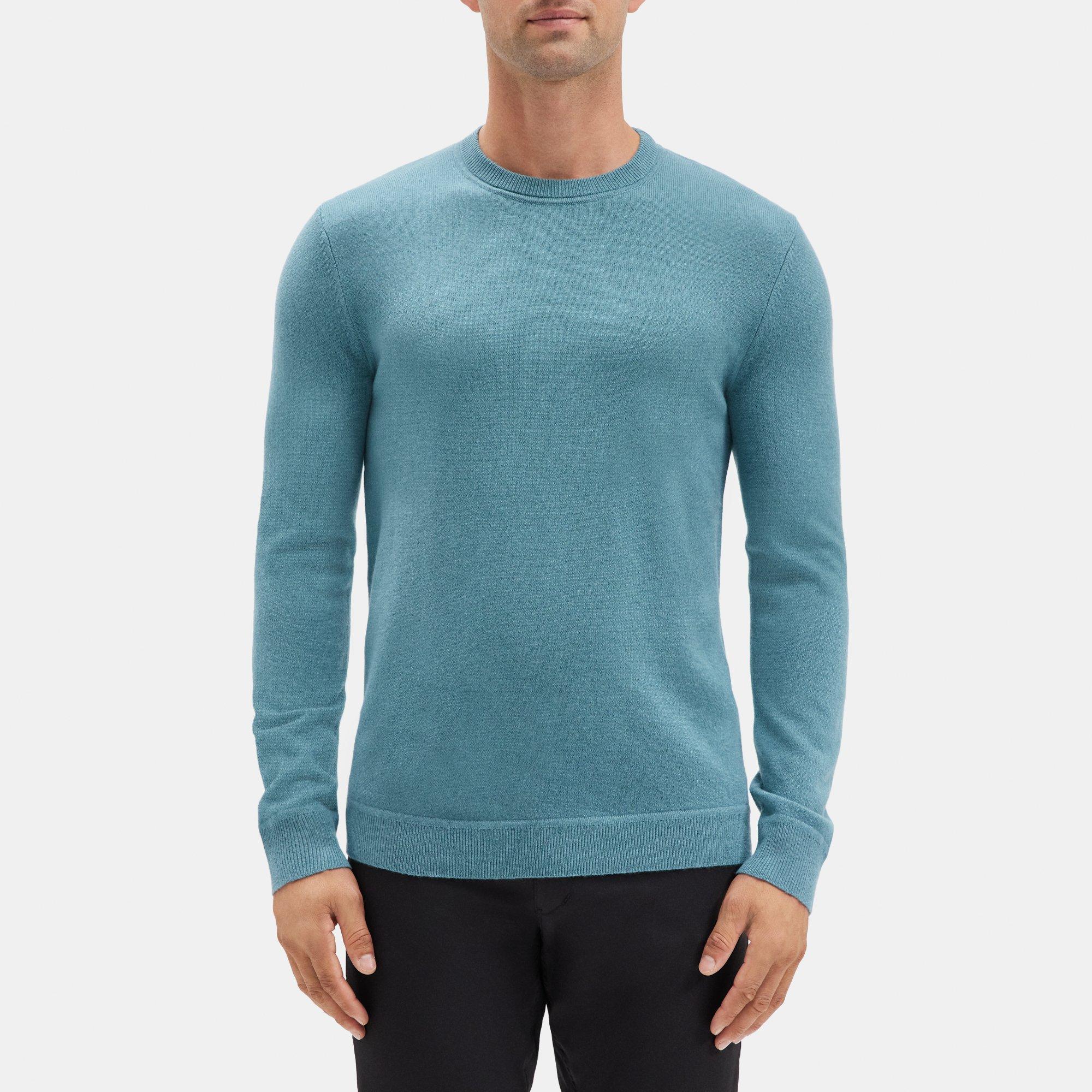 띠어리 Theory Crewneck Sweater in Cashmere,STONE BLUE