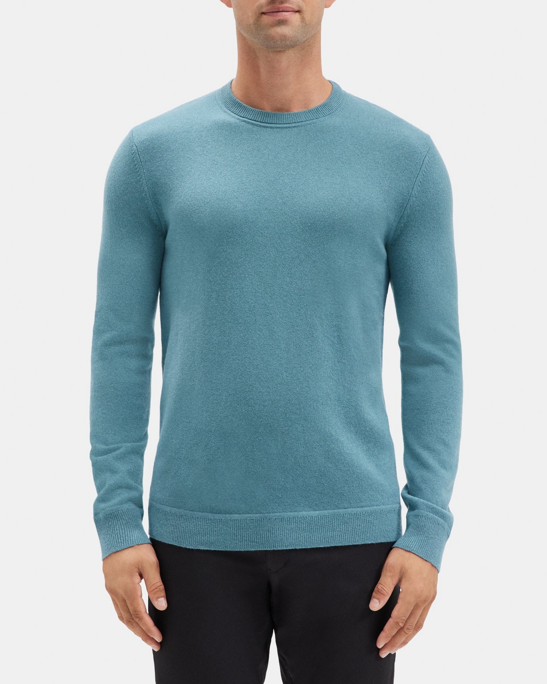 띠어리 Theory Crewneck Sweater in Cashmere,STONE BLUE
