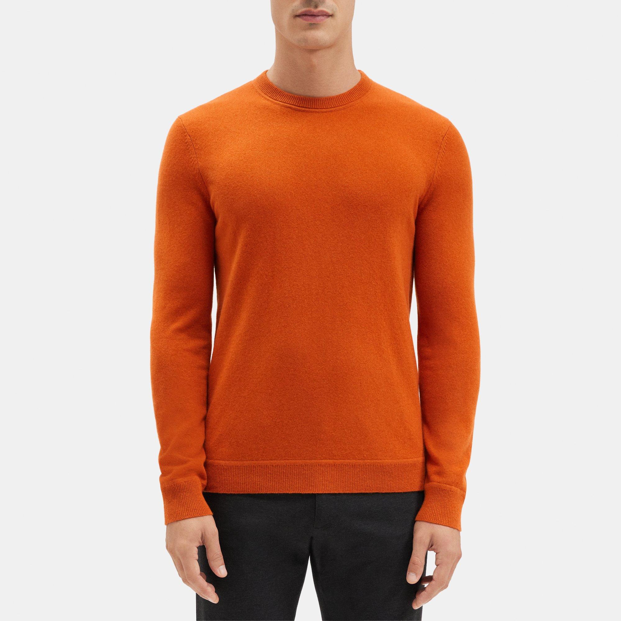 띠어리 Theory Crewneck Sweater in Cashmere,MARMALADE