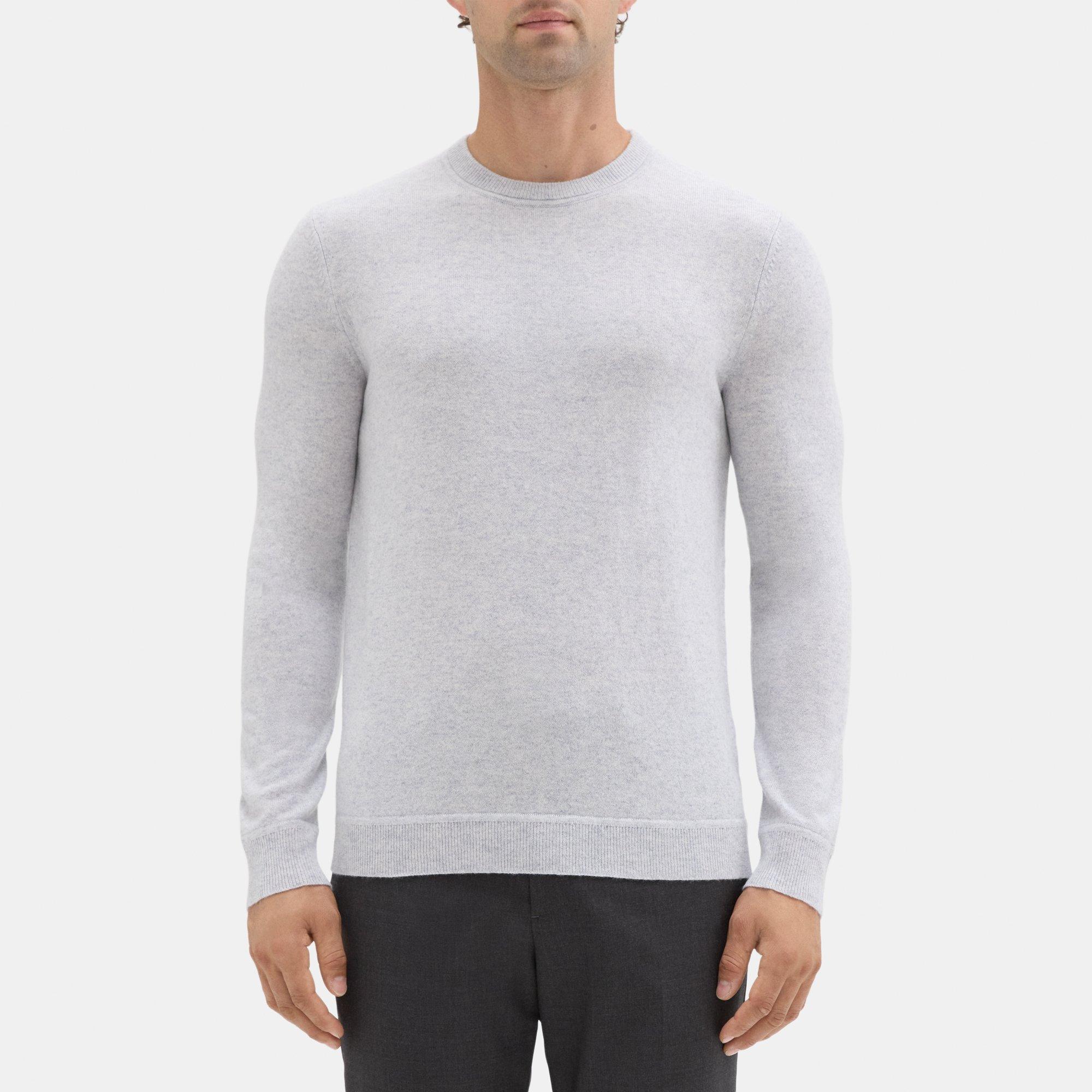 띠어리 Theory Crewneck Sweater in Cashmere,WHALE GREY