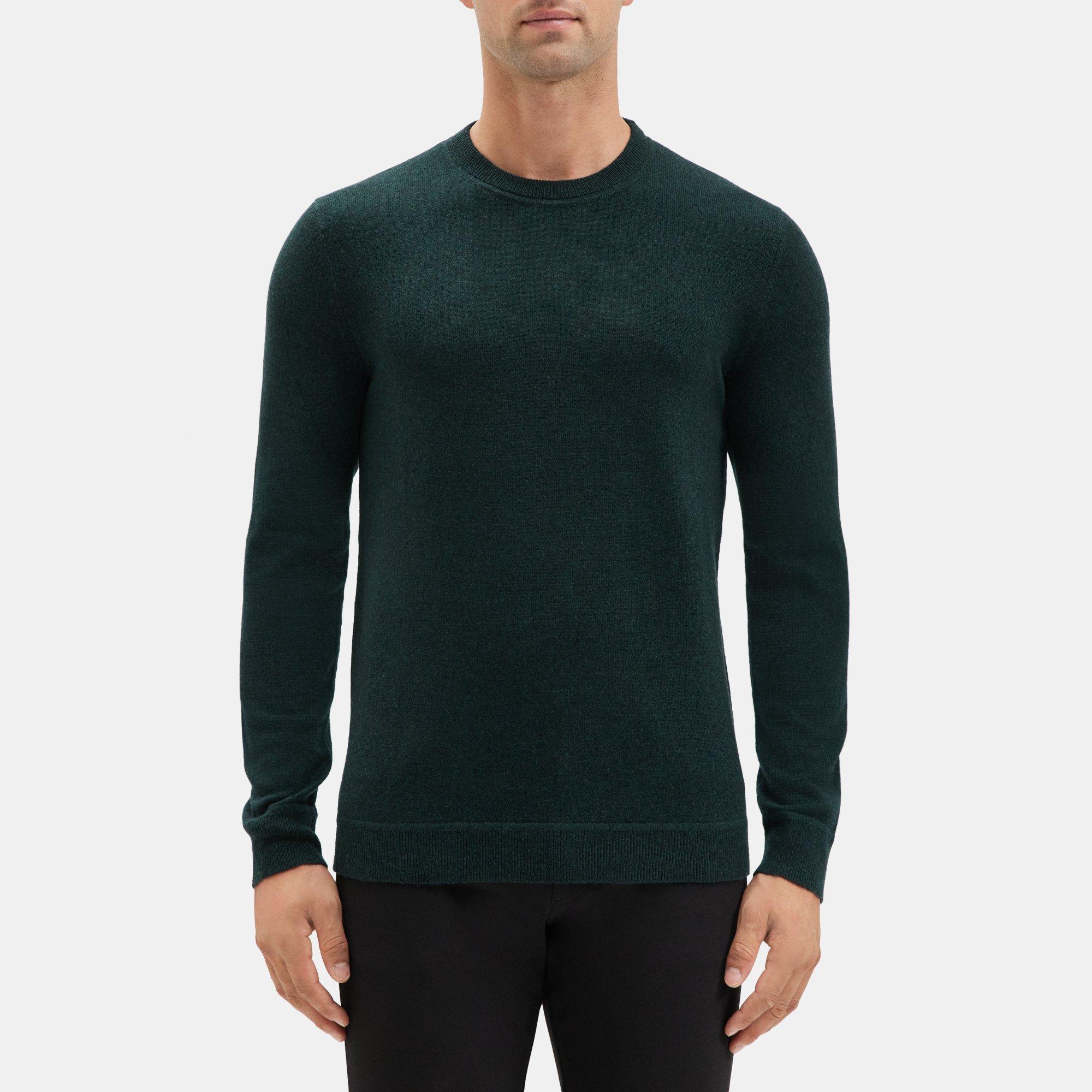 띠어리 Theory Crewneck Sweater in Cashmere,DARK SPRUCE