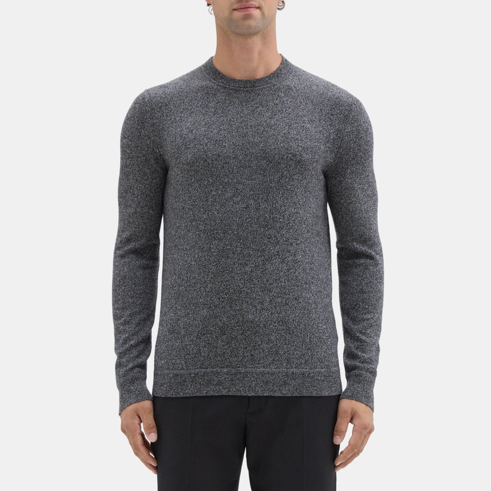 띠어리 Theory Crewneck Sweater in Cashmere,BLACK MOULINE