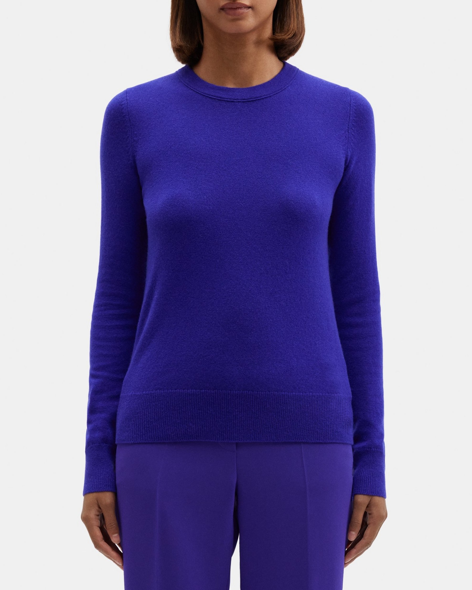띠어리 Theory Crewneck Sweater in Cashmere,BLUE IRIS