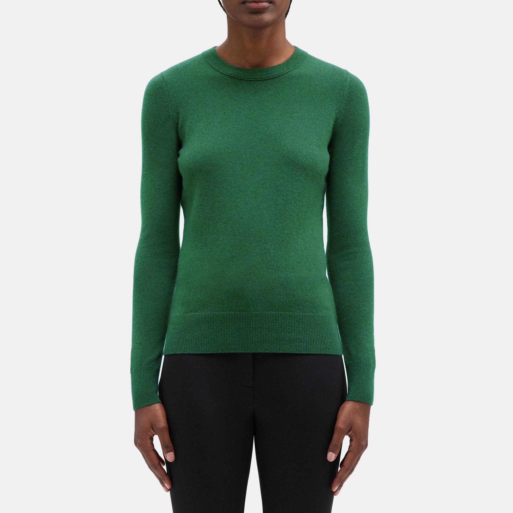 띠어리 Theory Crewneck Sweater in Cashmere,RAINFOREST