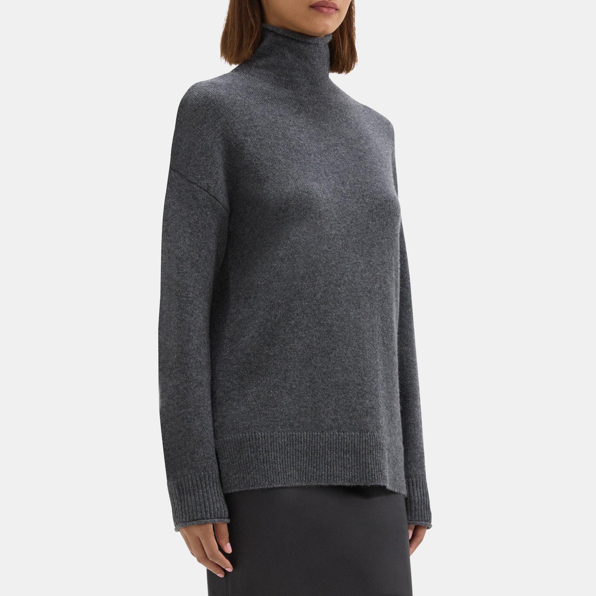 Slouchy Turtleneck Sweater in Cashmere