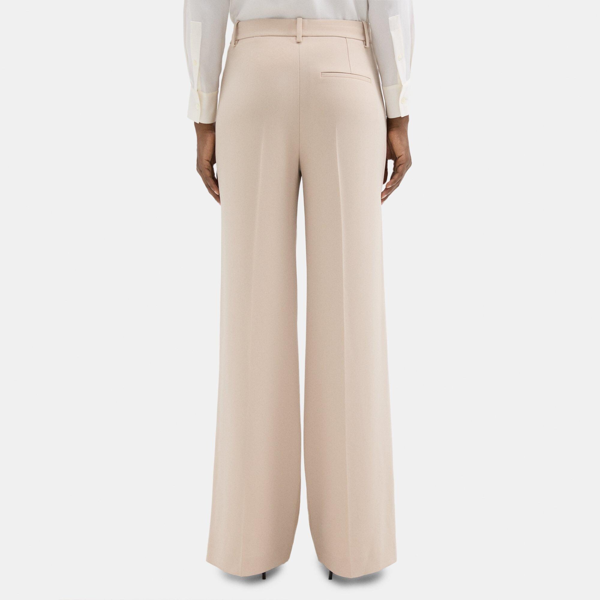 Wide-Leg Pant in Crepe