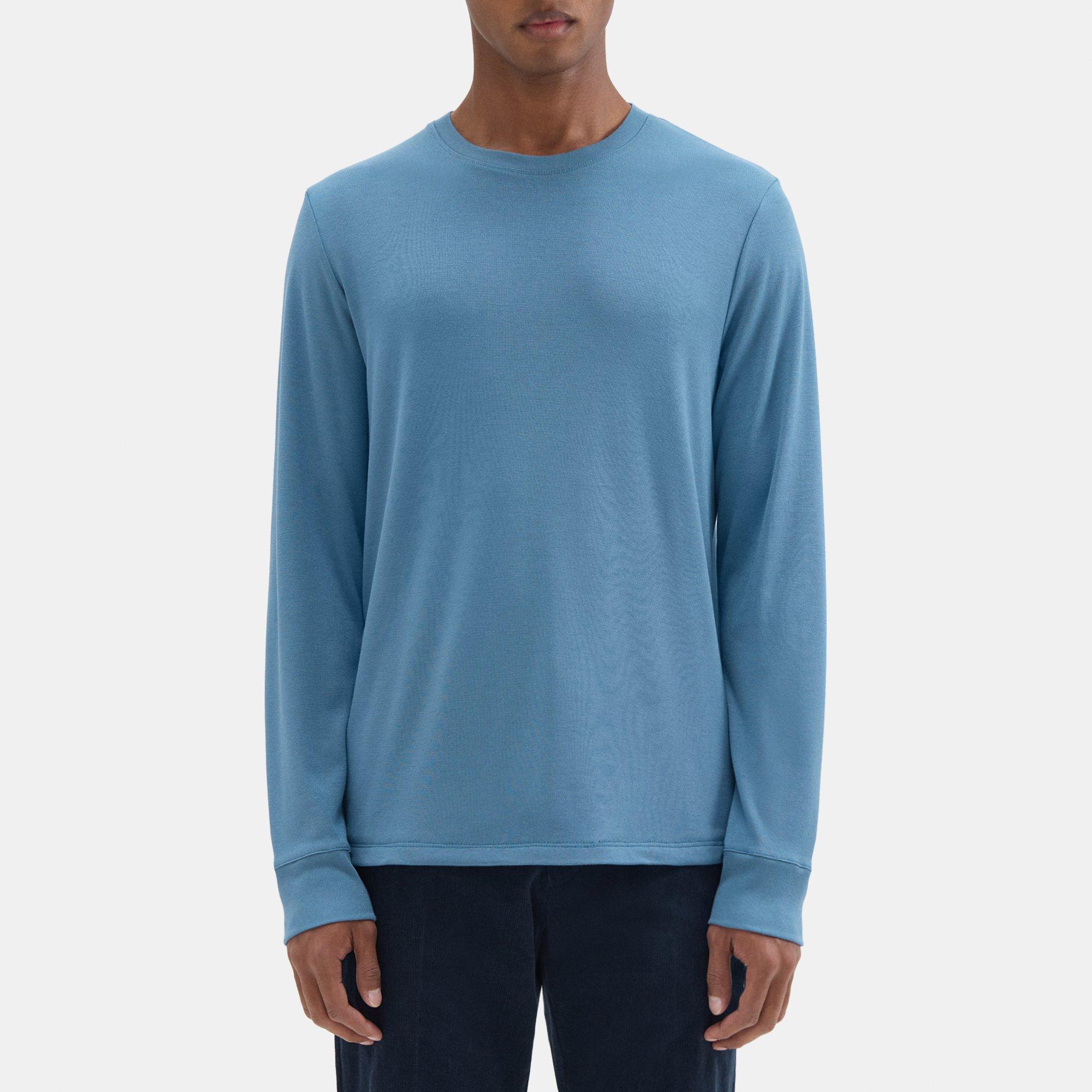 띠어리 Theory Essential Long-Sleeve Tee in Anemone Modal Jersey,STELLAR