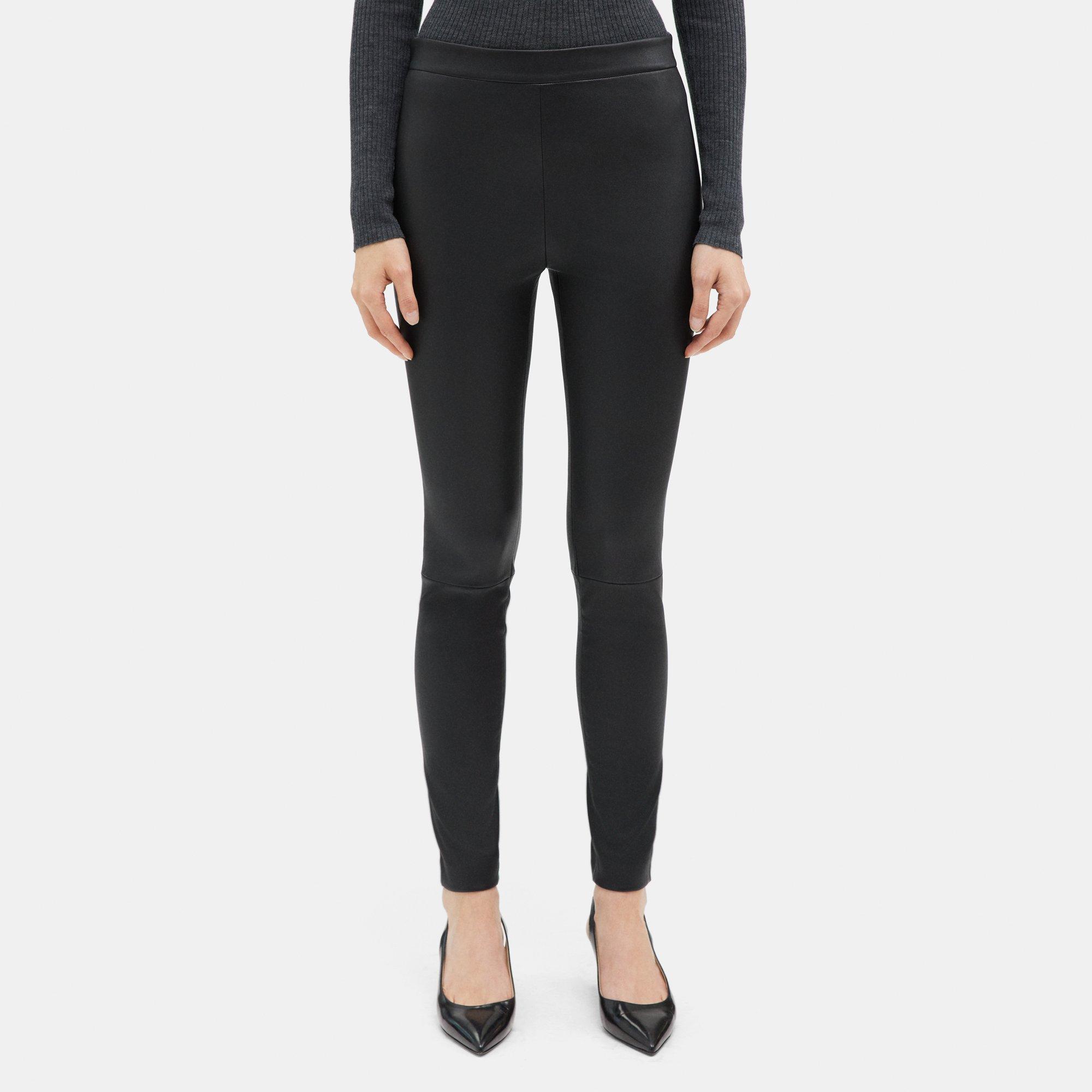 ankle-zip high-waisted leggings