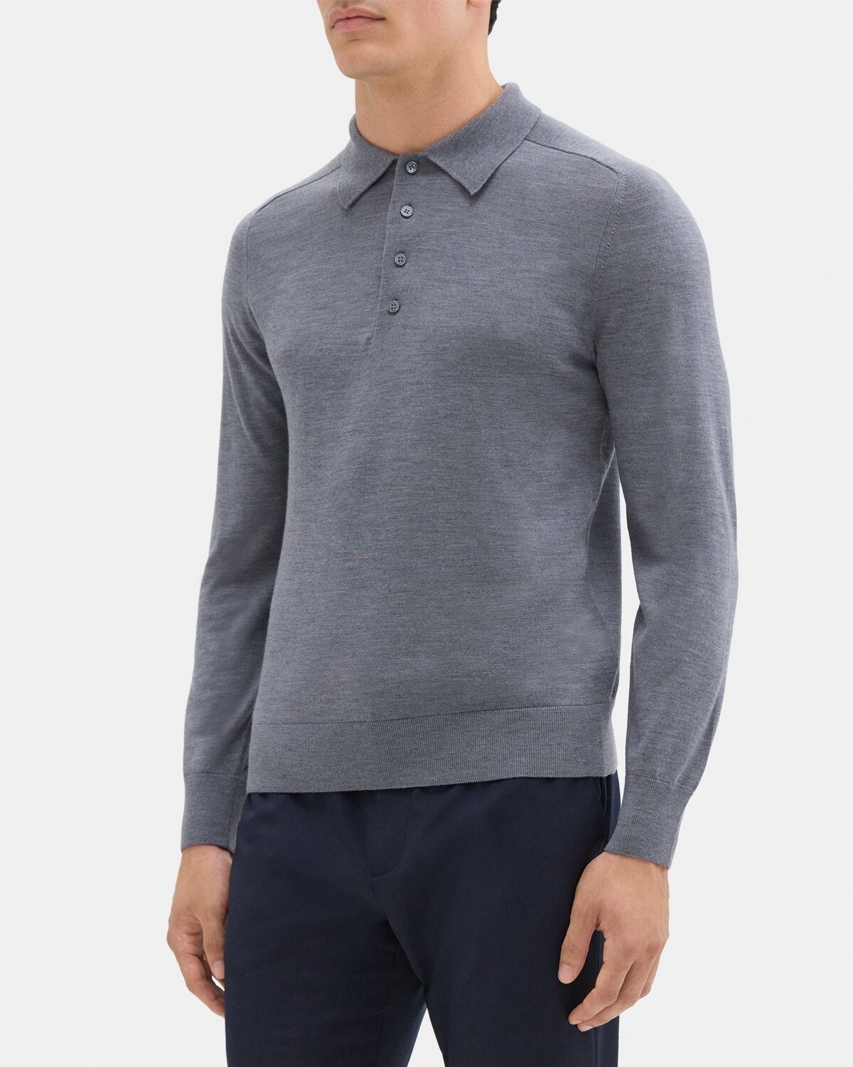 Merino Wool Polo Sweater | Theory Outlet