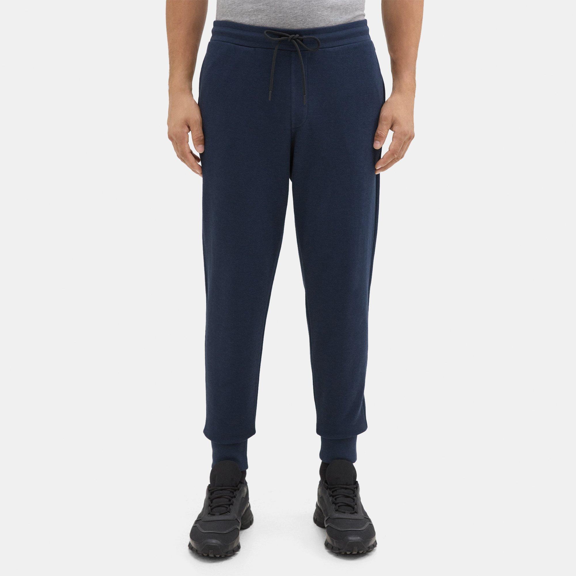 Cotton Waffle Knit Essential Sweatpant | Theory Outlet