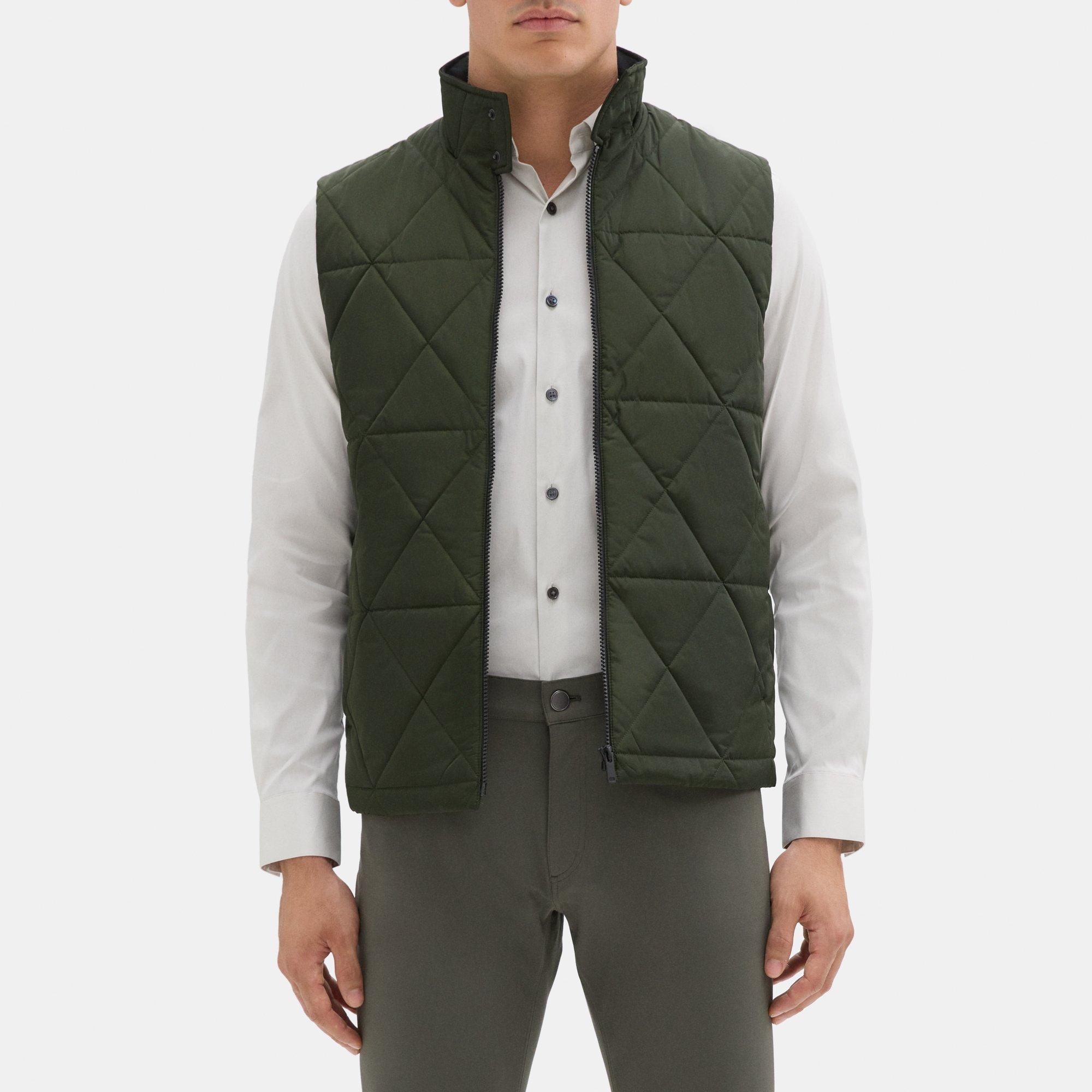 띠어리 Theory Berli Vest in Technical Taffeta,DARK FOREST