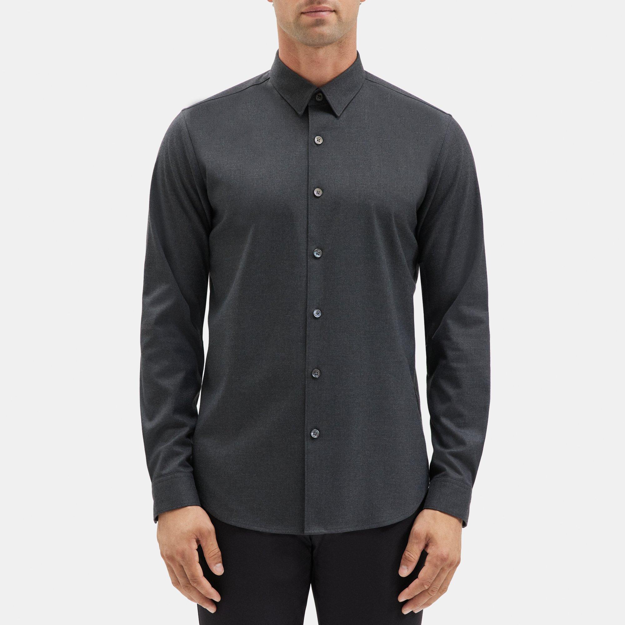 띠어리 Theory Long-Sleeve Shirt in Flannel,PESTLE MELANGE