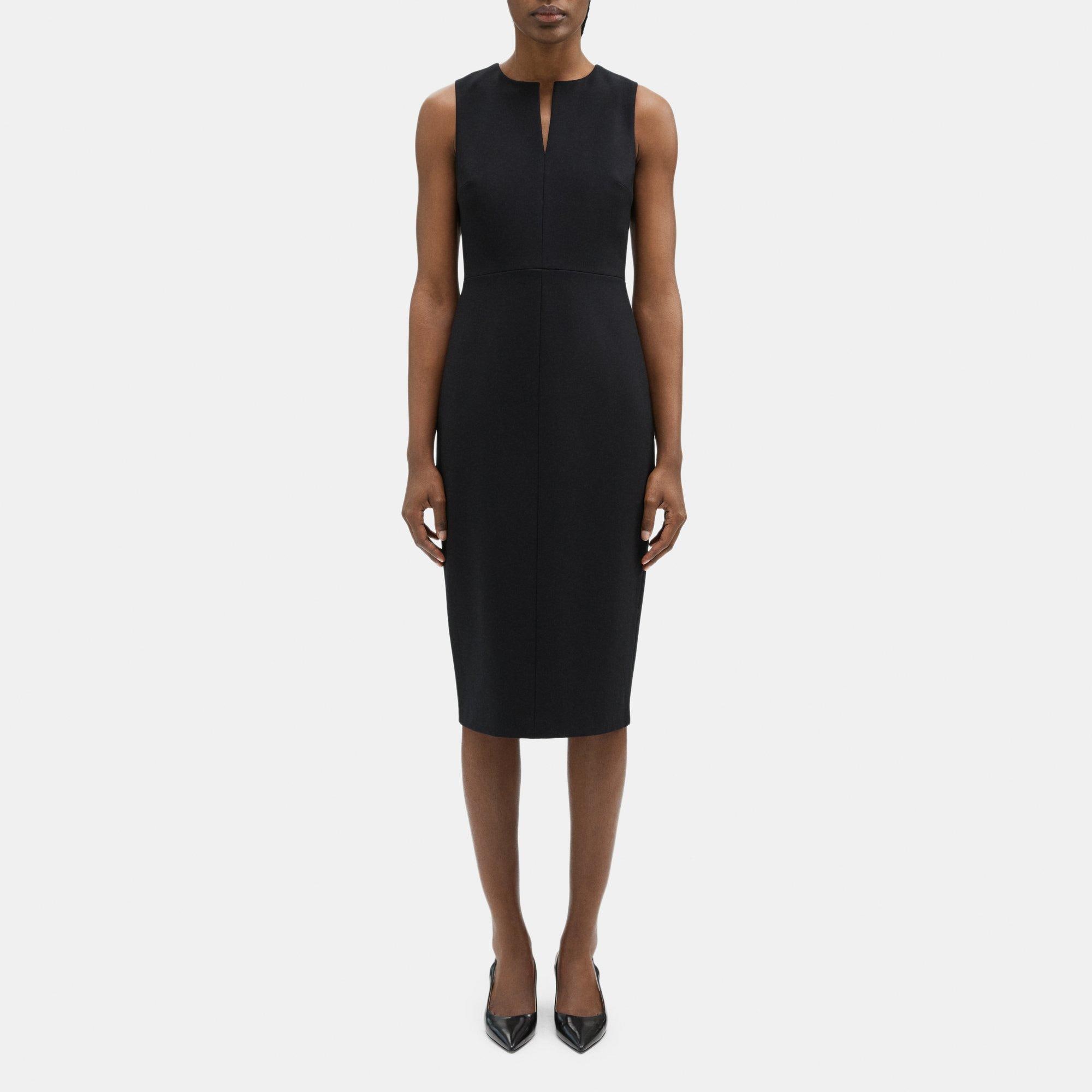 Sleeveless Ponte-Knit Sheath Dress for Women