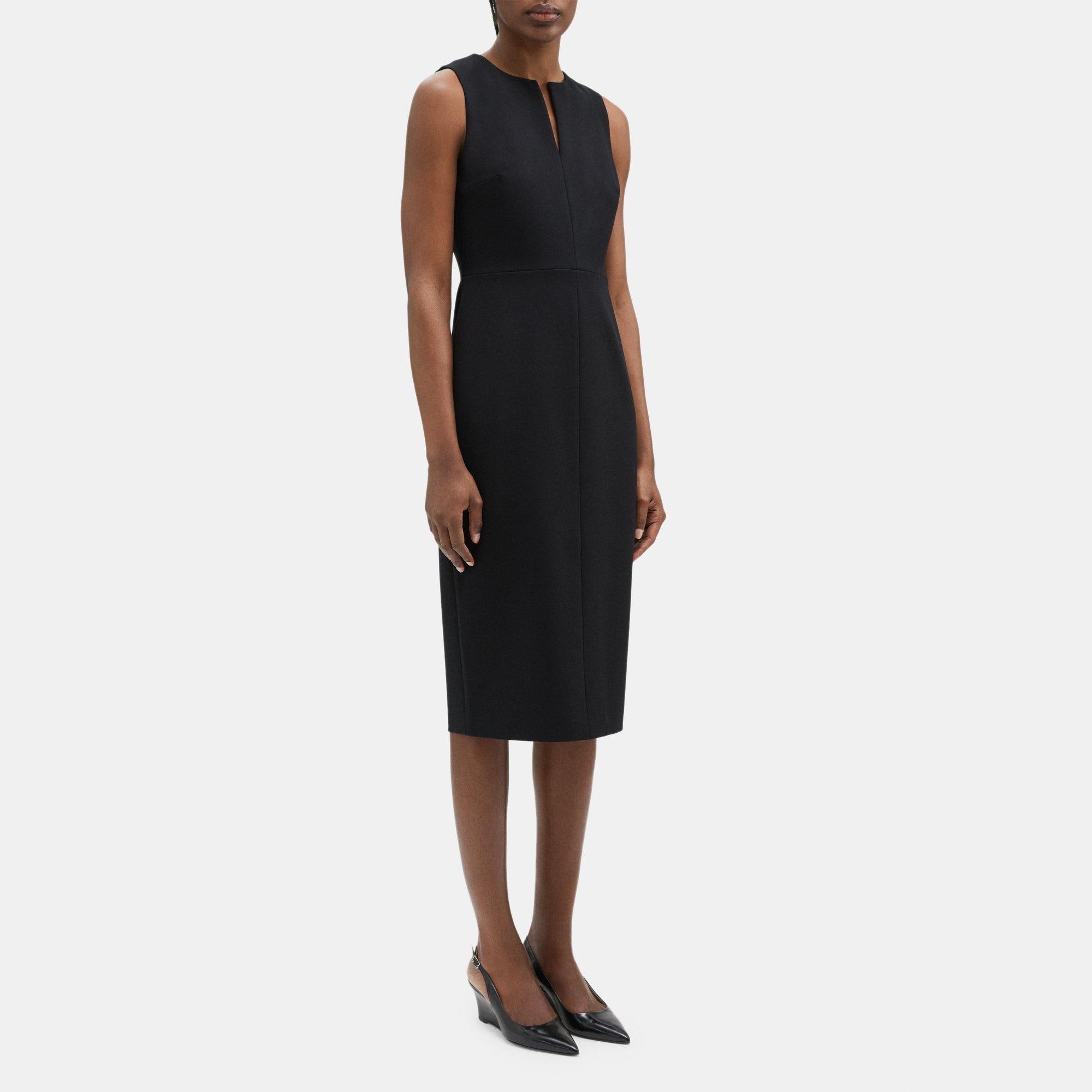 Theory Women's Seam Sculpted Ponte Dress, Black, 0 at