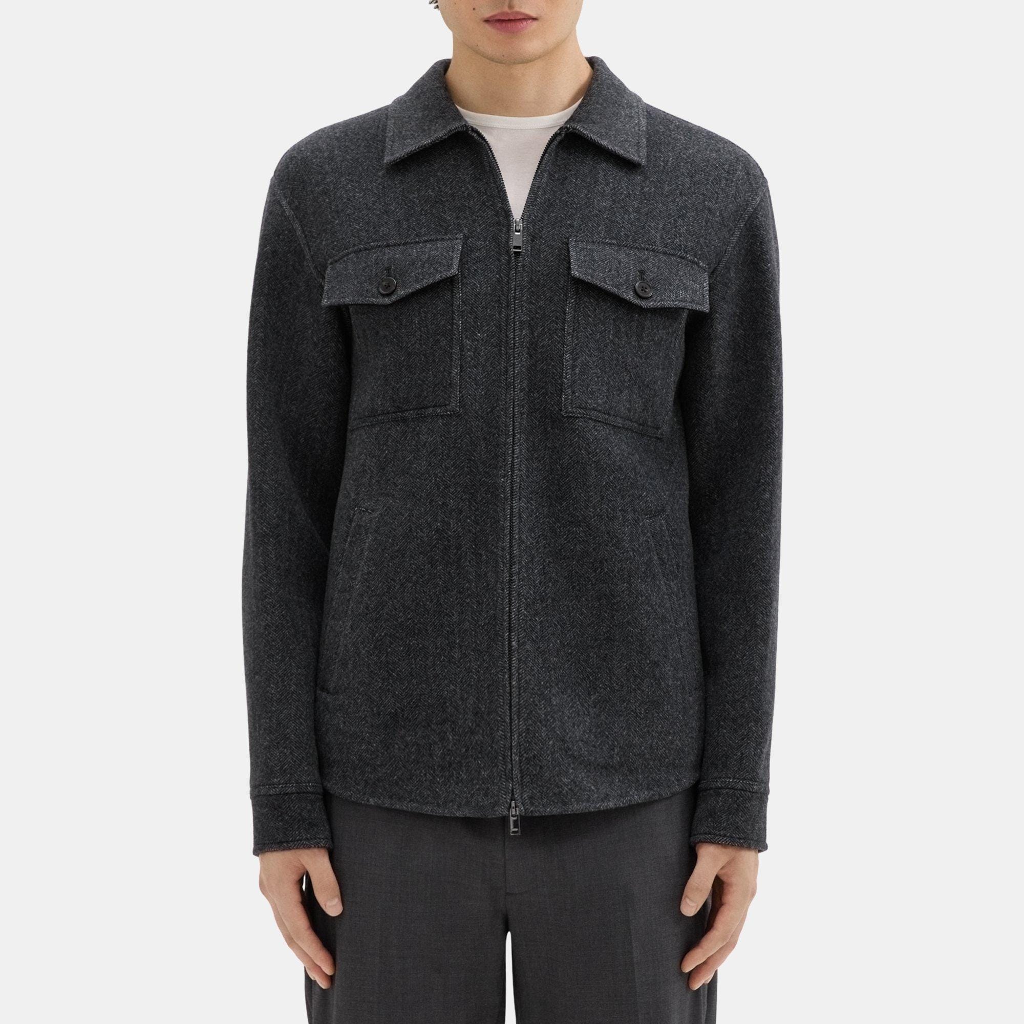 Double-Face Wool-Cashmere Shirt Jacket | Theory Outlet