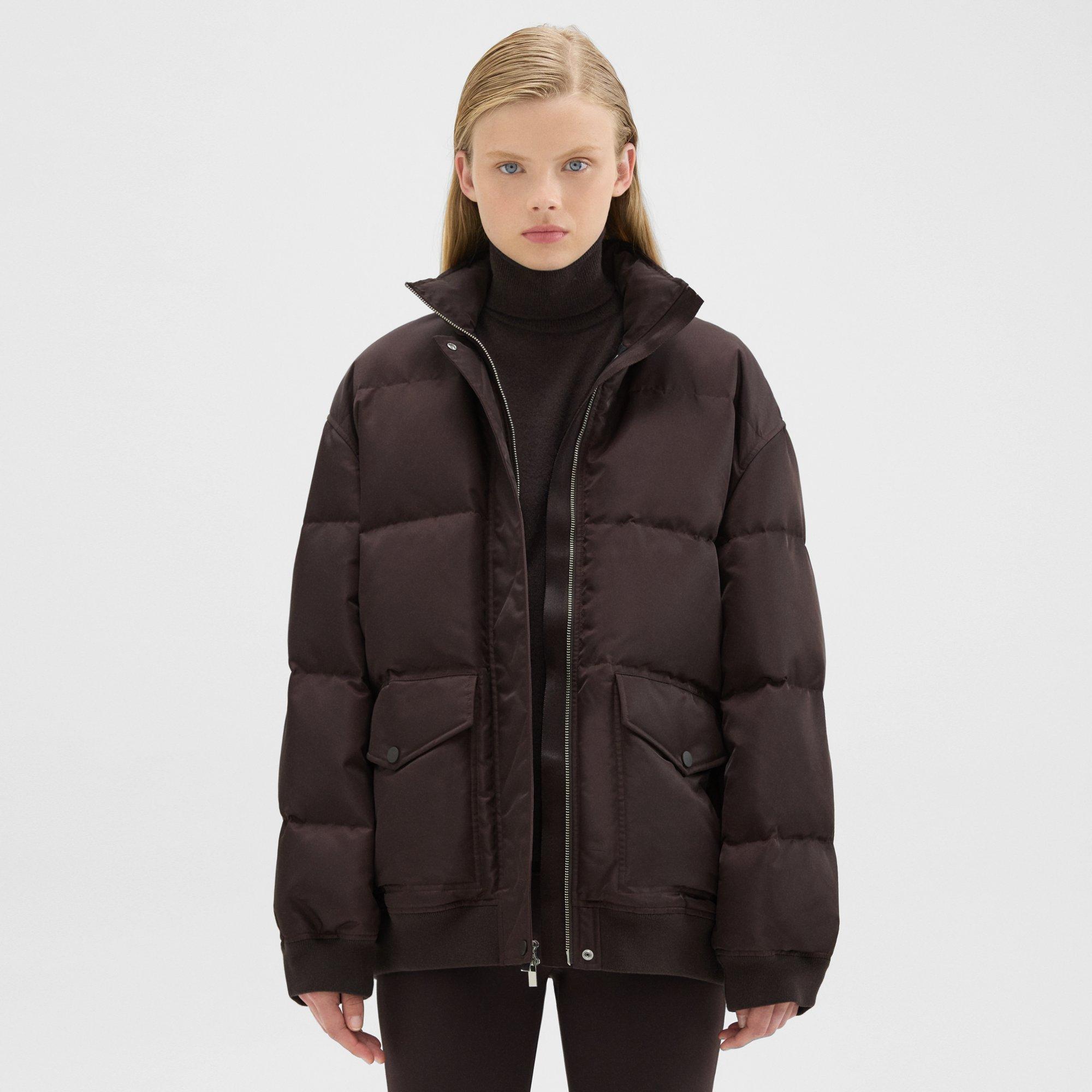 Recycled Nylon Oversized Puffer Jacket | Theory