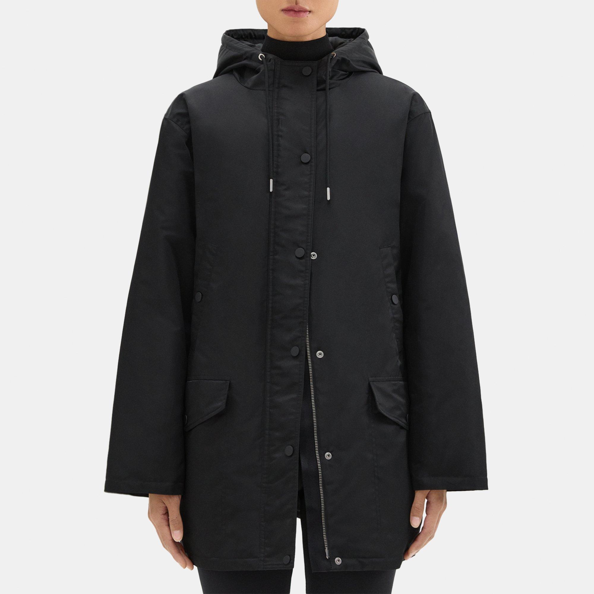 Recycled Nylon Straight Parka | Theory