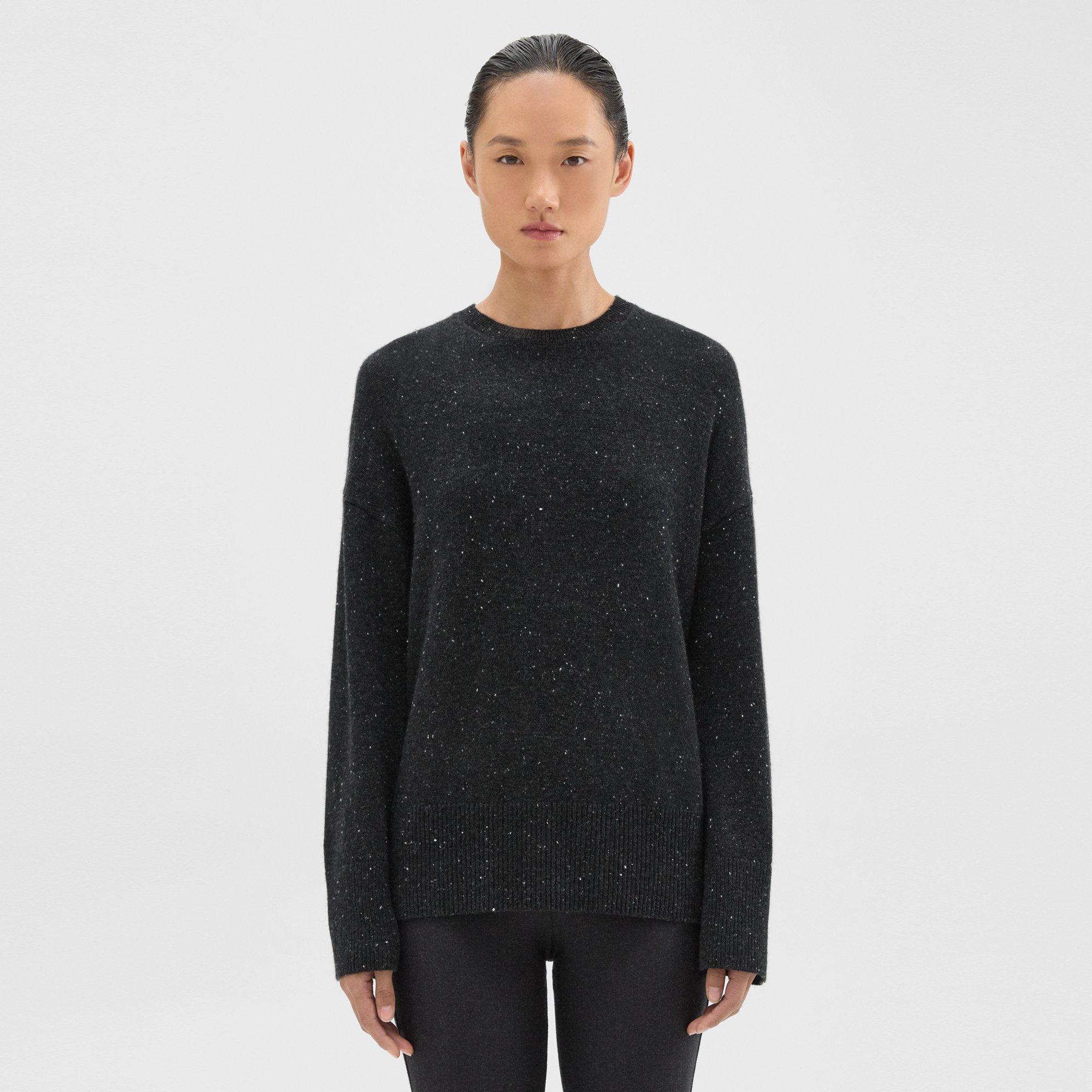 띠어리 Theory Karenia Sweater in Donegal Wool-Cashmere,CHARCOAL MULTI