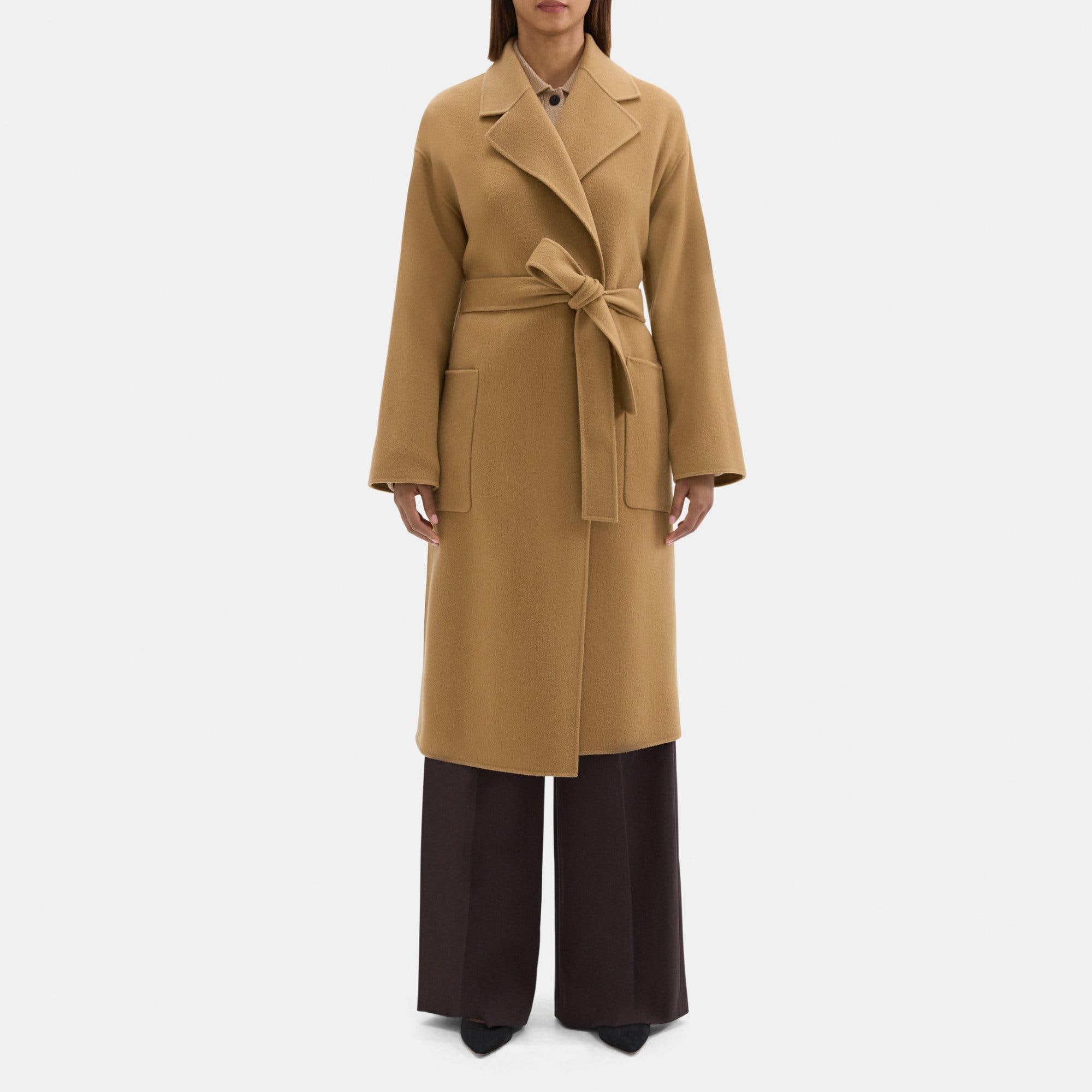 띠어리 Theory Robe Coat in Double-Face Wool-Cashmere,BUCKWHEAT