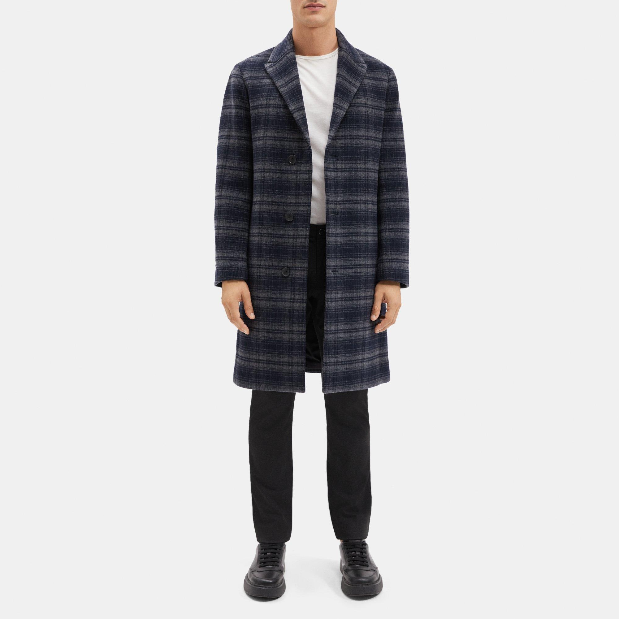 Theory Tailored Coat in Recycled Wool Melton