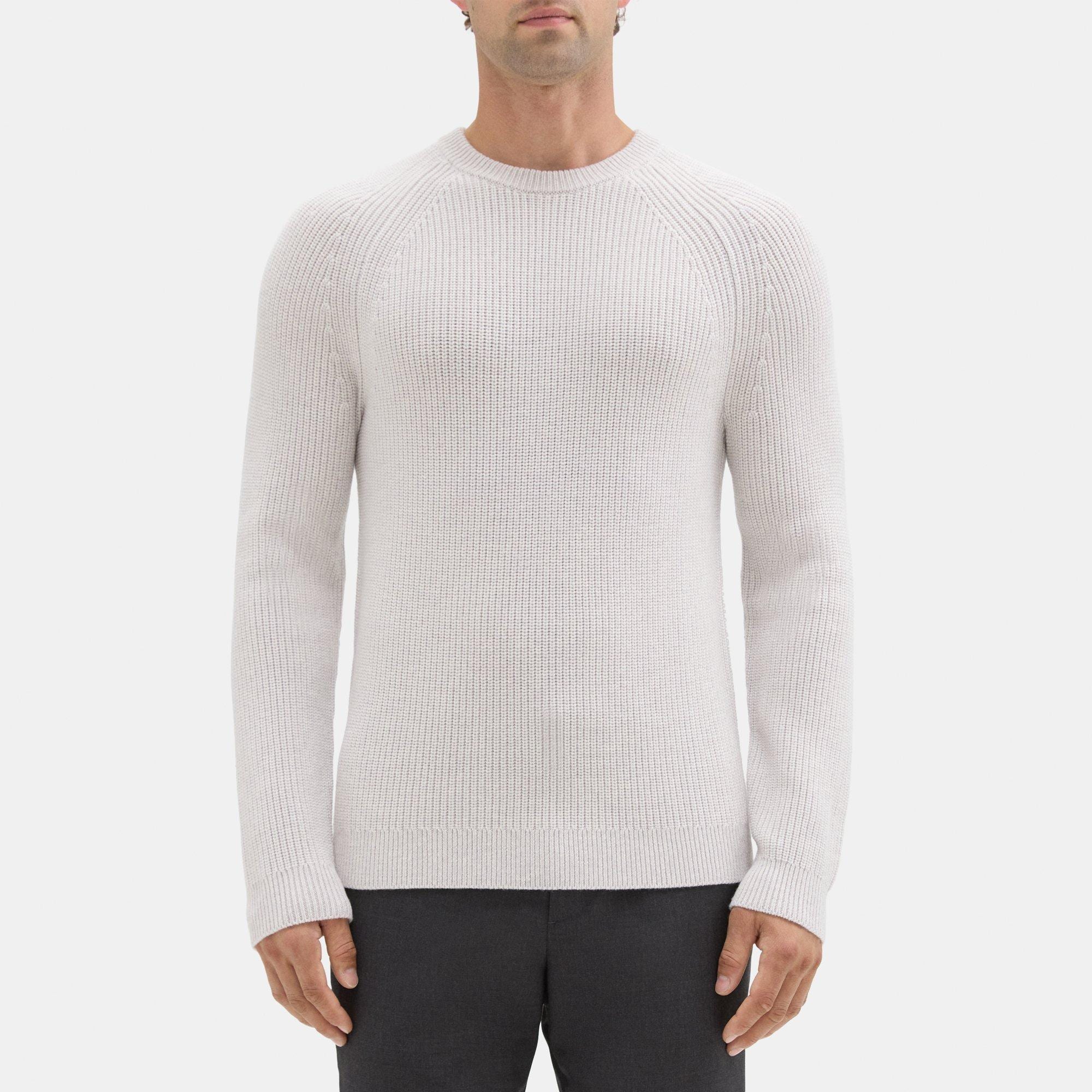 띠어리 Theory Crewneck Sweater in Merino Wool,P러쉬 LUSH/WHITE