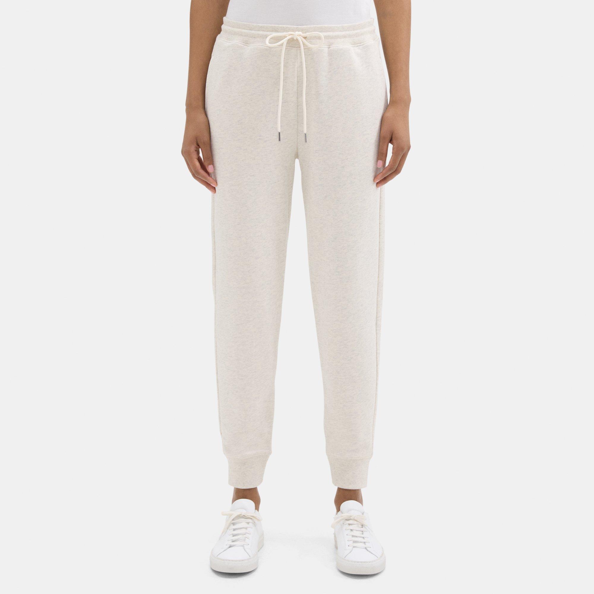 띠어리 Theory Jogger Pant in Cotton Terry,IVORY HEATHER