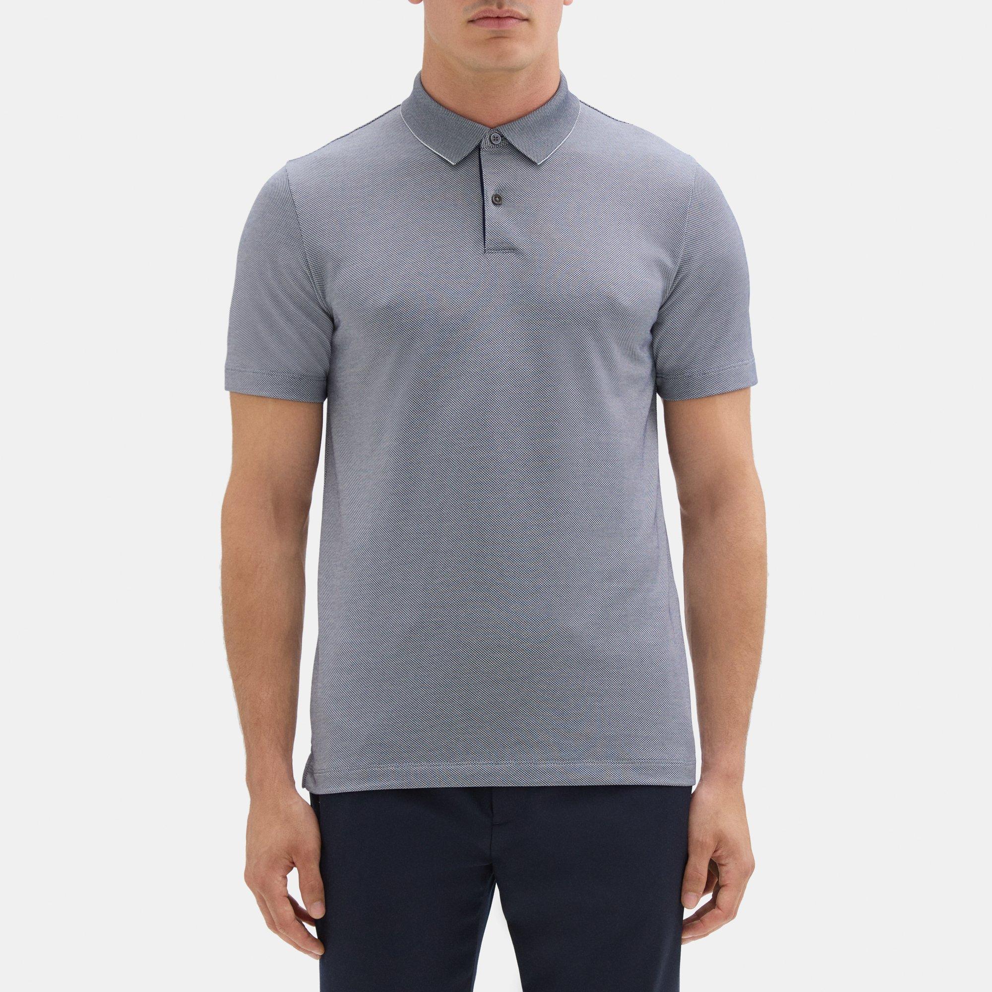 Theory Standard Polo in Knit Jacquard