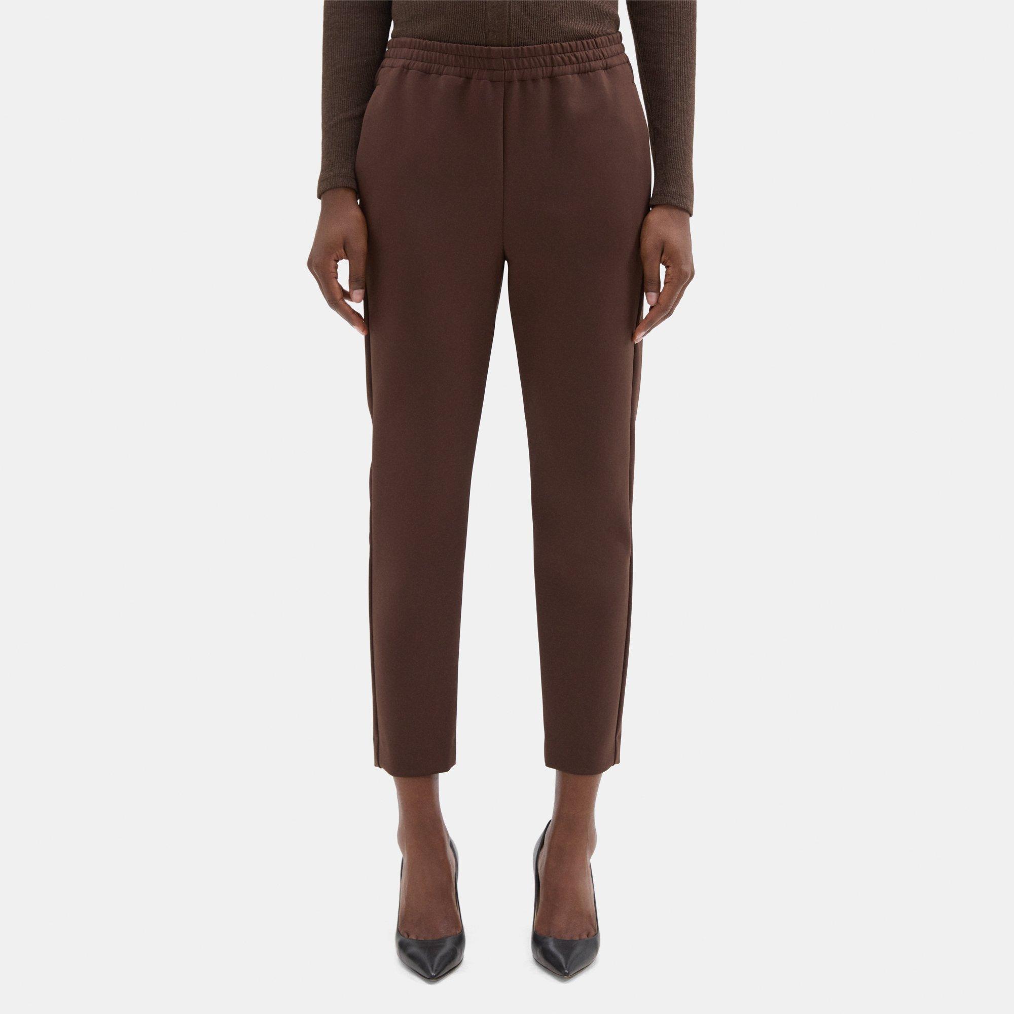 띠어리 Theory Tapered Pant in Tech Knit,REDWOOD