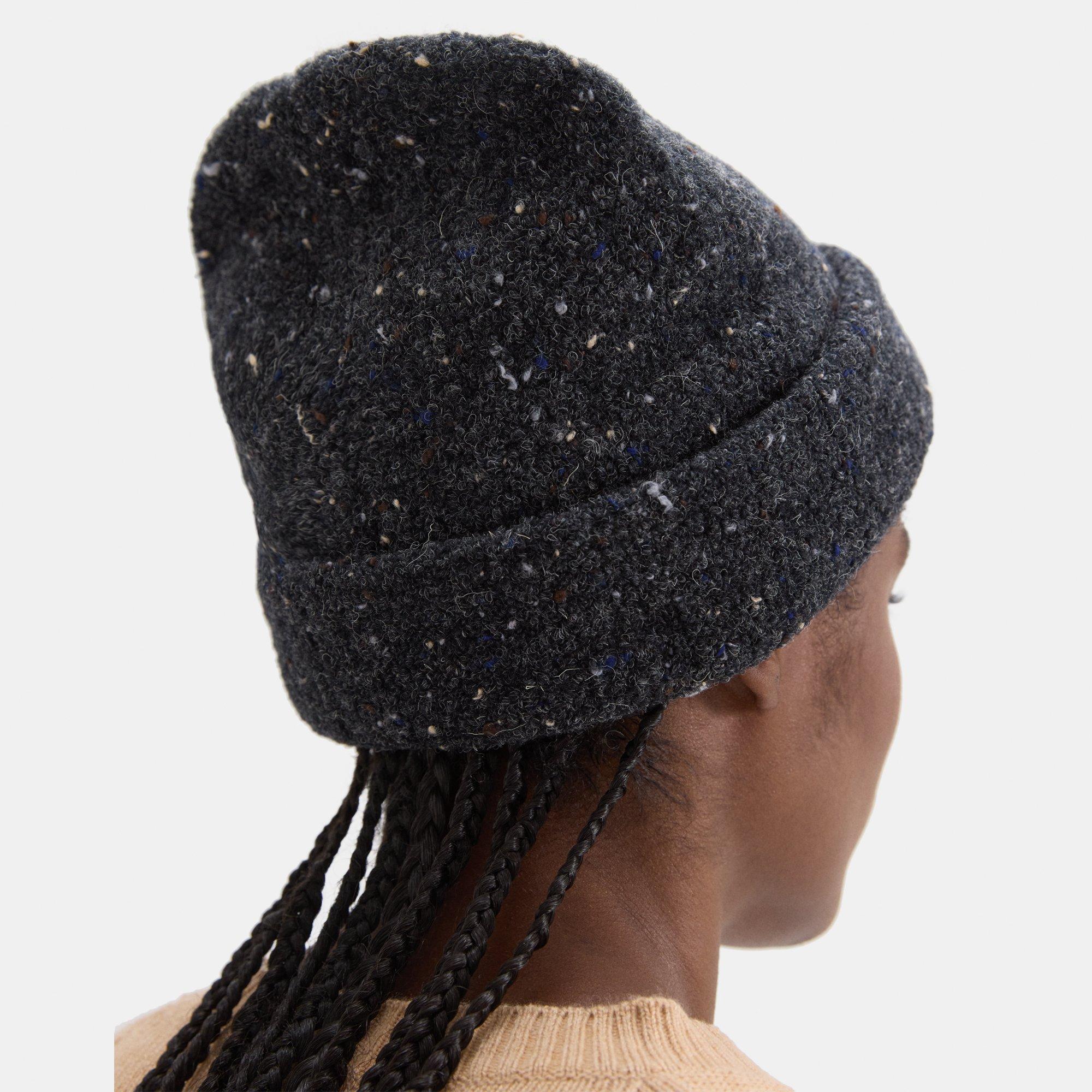 띠어리 Theory Beanie in Recycled Wool Boucle,CHARCOAL MULTI