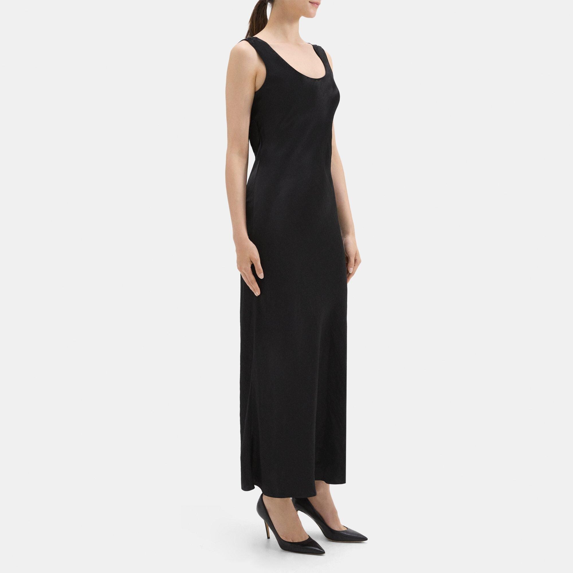 Theory draped on sale silk maxi dress