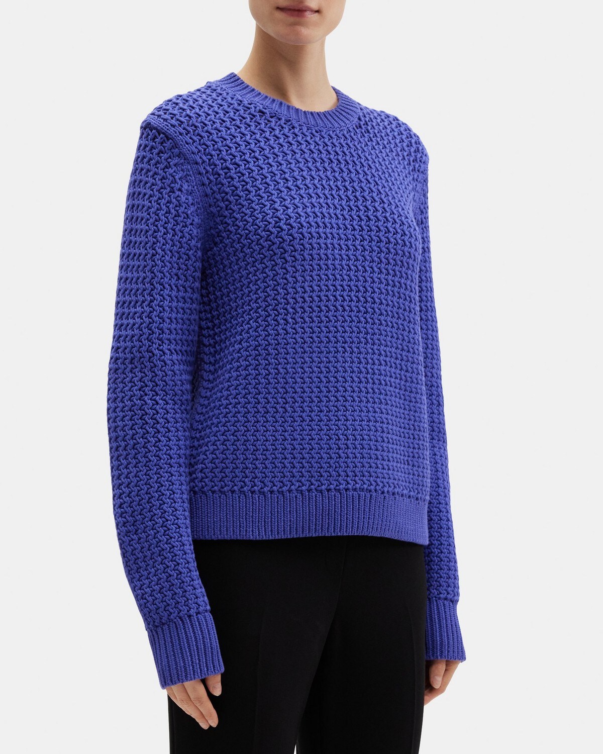 Cotton-Nylon Crewneck Sweater | Theory Outlet Cotton-Nylon Crewneck Sweater | Theory Outlet