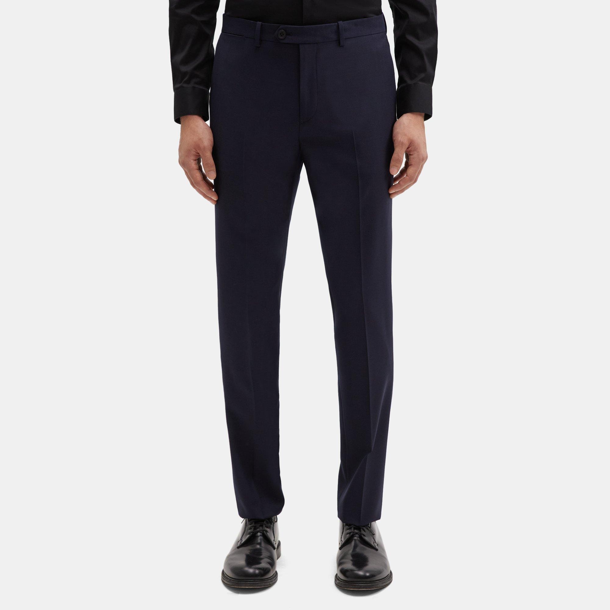 띠어리 Theory Slim-Fit Suit Pant in Grid Wool,DARK NAVY MULTI