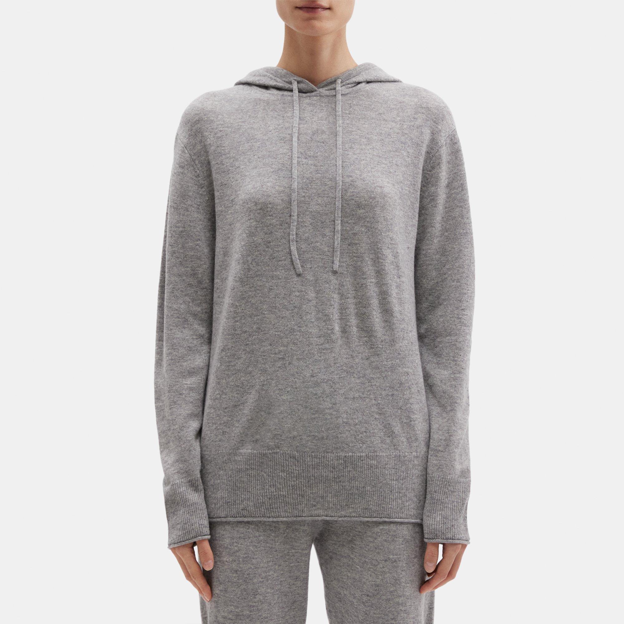 Wool-Cashmere Slit Hoodie | Theory Outlet