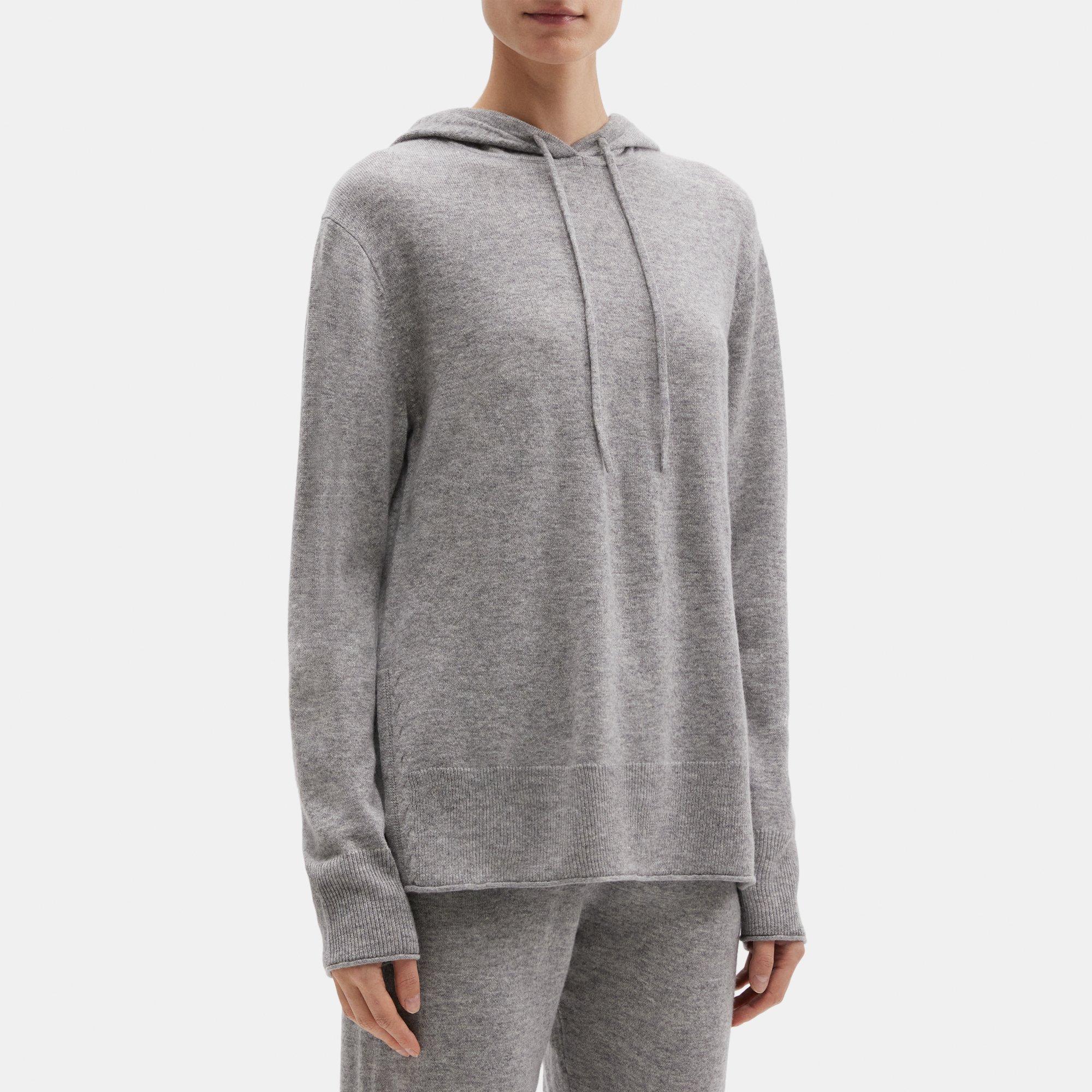 Slit Hoodie in Wool-Cashmere