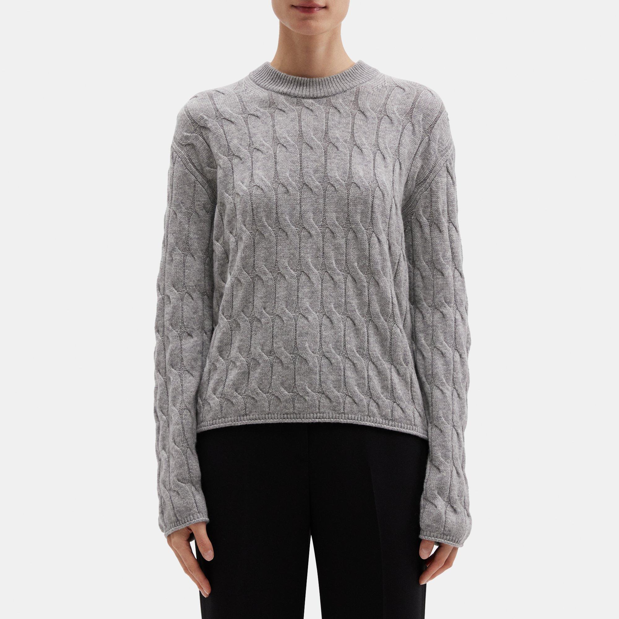 띠어리 Theory Cable Knit Sweater in Wool-Cashmere,HUSKY