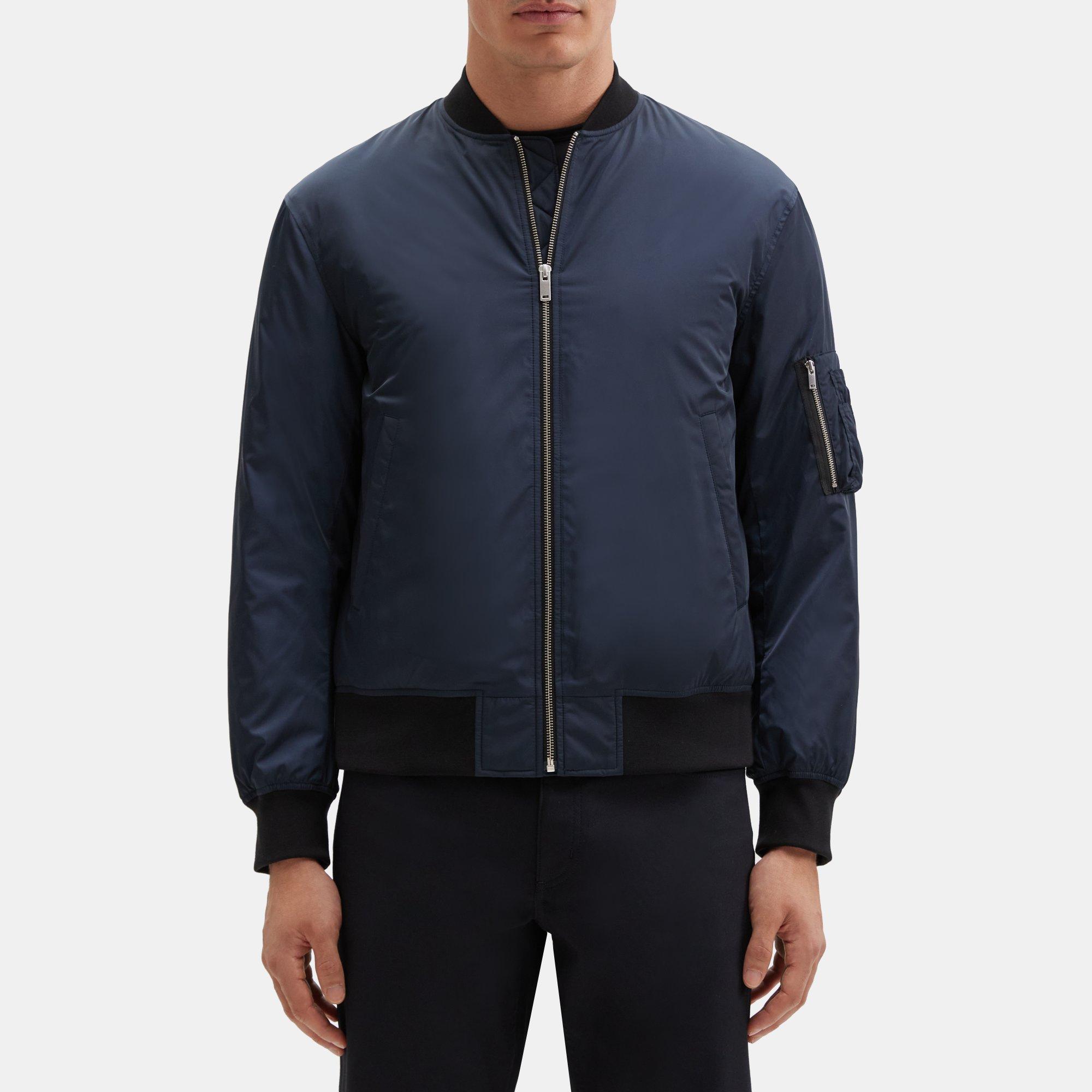 띠어리 Theory Bomber Jacket in Taffeta,DEEP NAVY