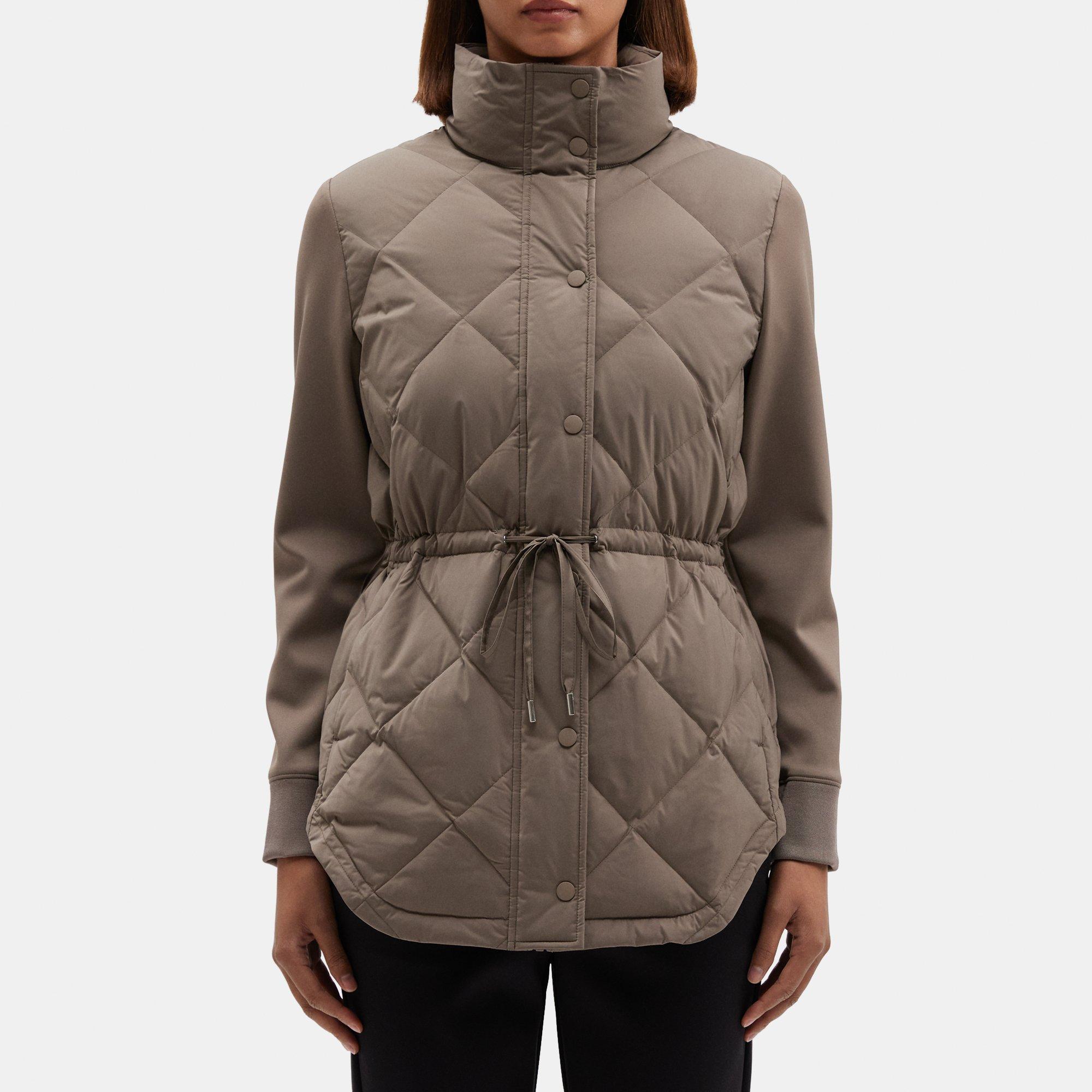 City Poly Combo Puffer Jacket | Theory Outlet