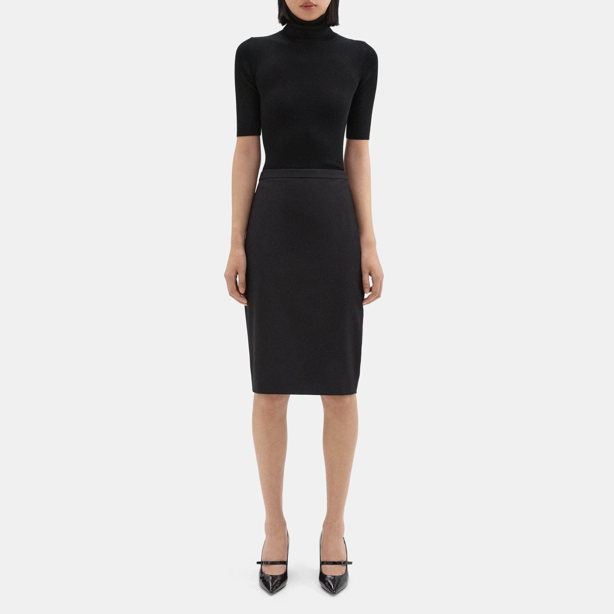 Stretch Wool Slim Pencil Skirt | Theory