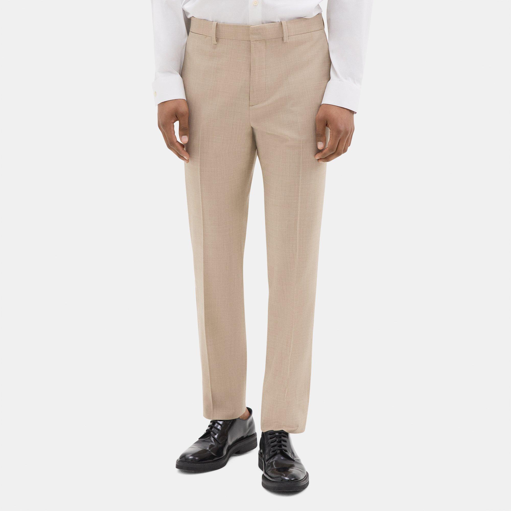 띠어리 Theory Slim-Fit Suit Pant in Wool-Blend Melange,TAN