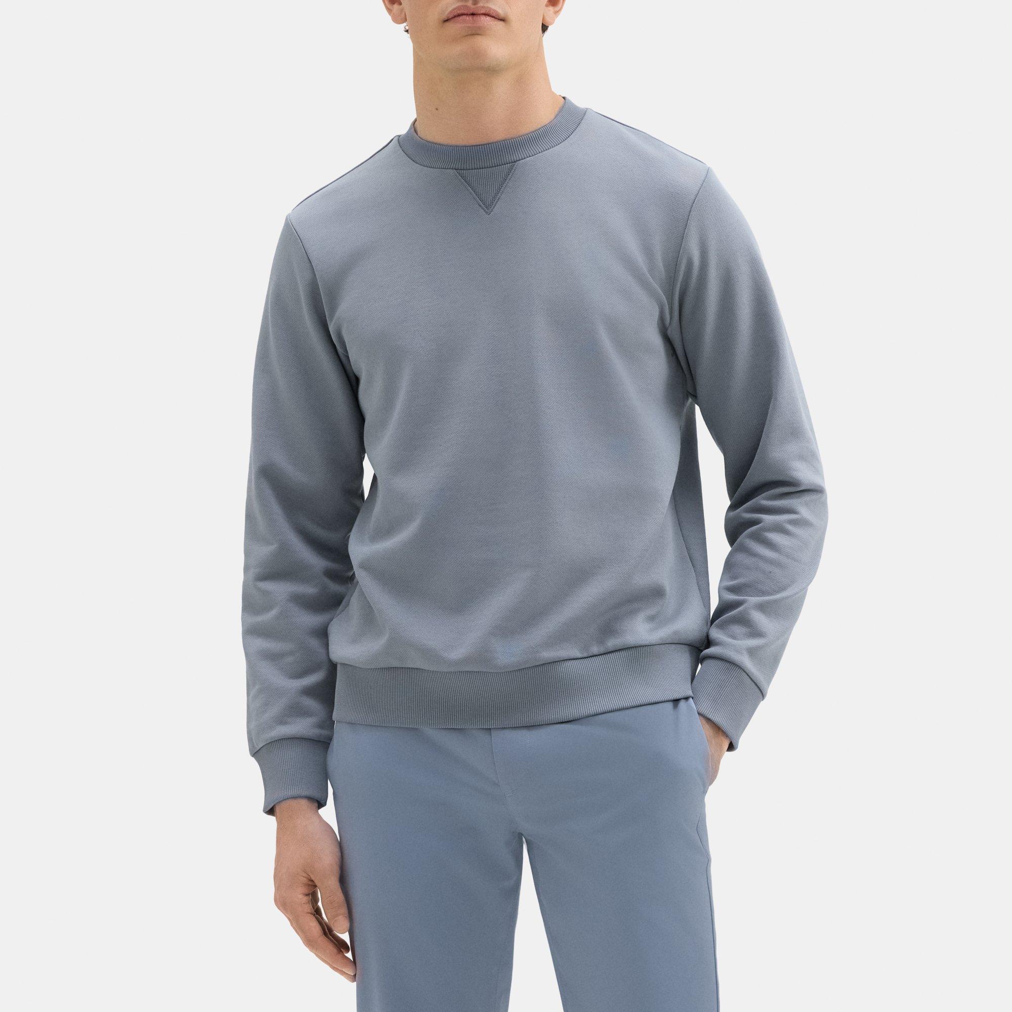 띠어리 Theory Essential Sweatshirt in Cotton-Blend Terry,MOAT