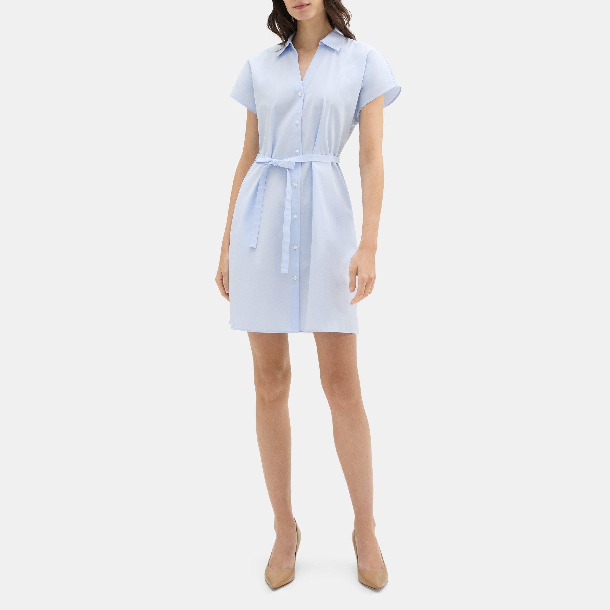 띠어리 Theory Dolman Sleeve Shirt Dress in Cotton,OLYMPIC
