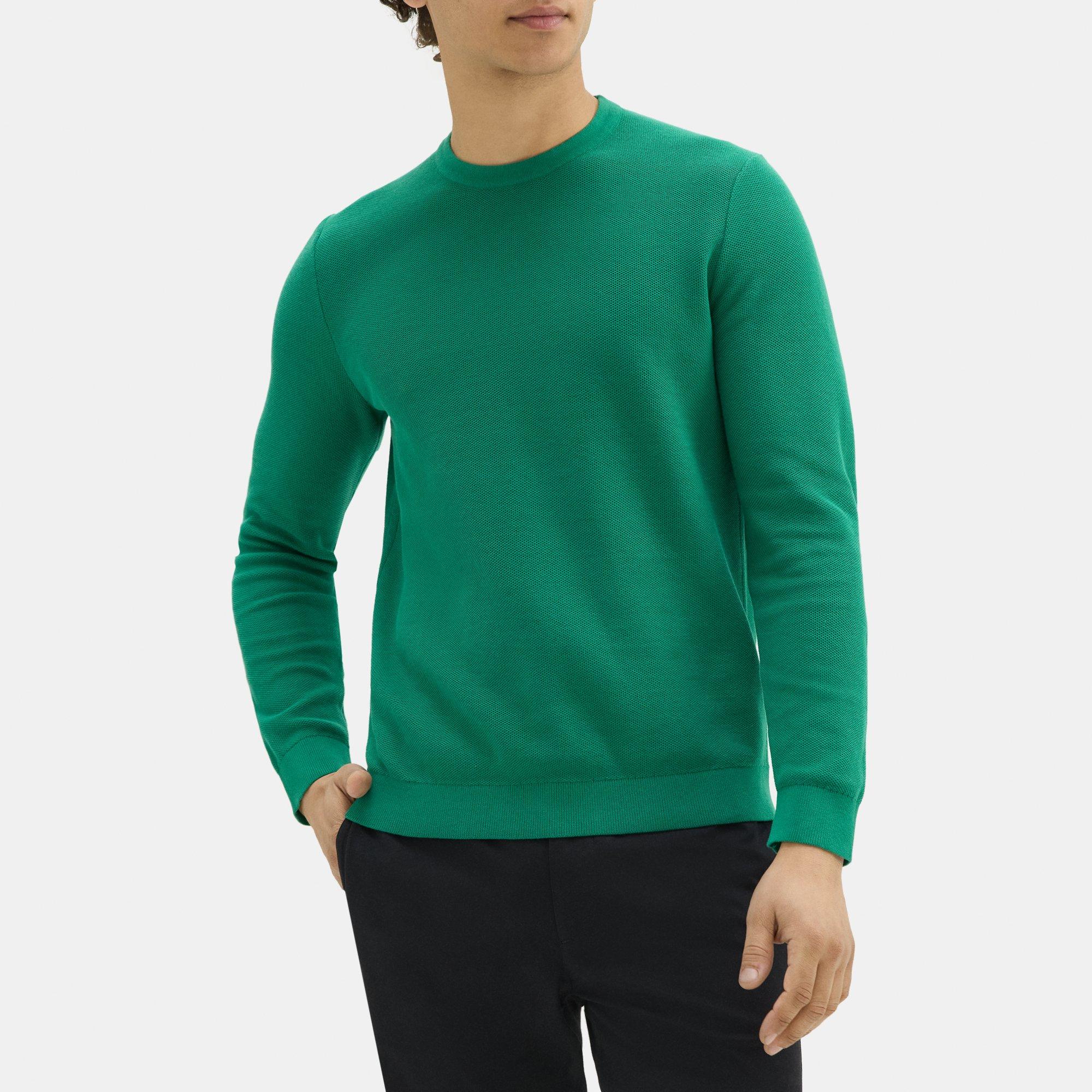 띠어리 Theory Crewneck Sweater in Organic Cotton,러쉬 LUSH